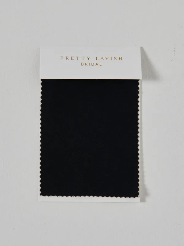 Recycled Crepe Black Swatch sold by Pretty Lavish