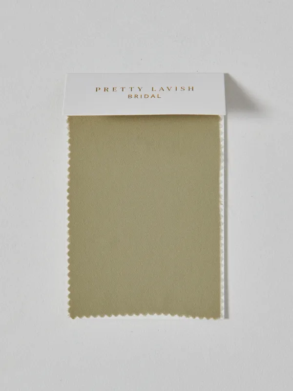 Recycled Crepe Olive Swatch sold by Pretty Lavish