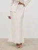Evalina Crinkle Maxi Skirt - Cream sold by Pretty Lavish