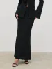 Evalina Crinkle Maxi Skirt - Black sold by Pretty Lavish