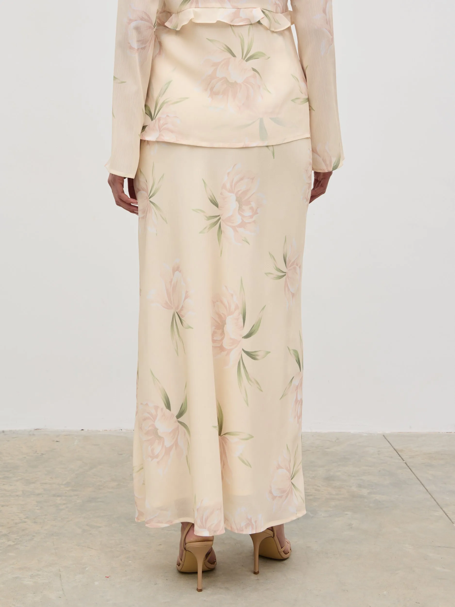 Leoni Maxi Skirt - Cream Floral sold by Pretty Lavish product image thumbnail 5