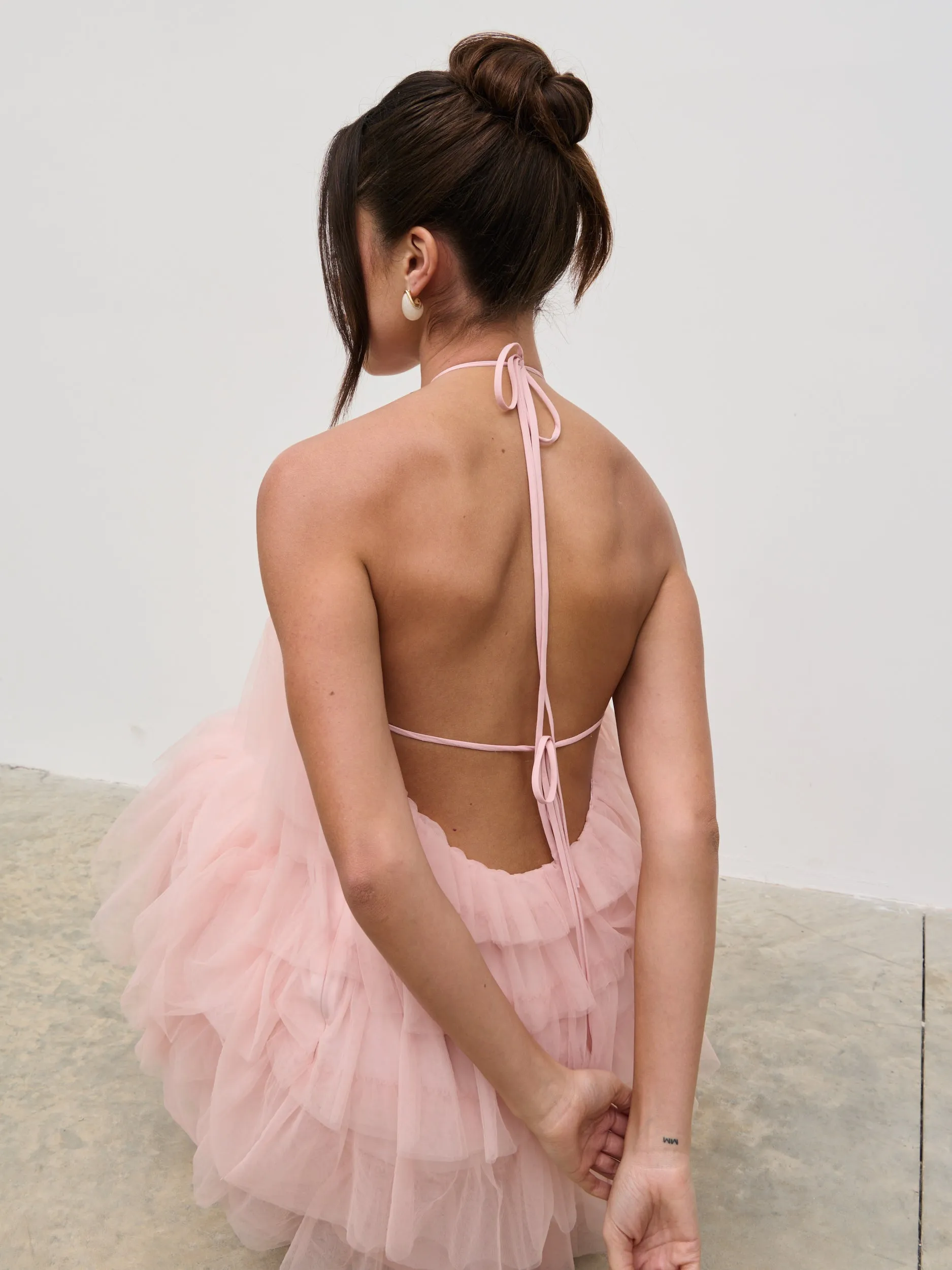 Carri Tulle Maxi Dress - Peony Pink sold by Pretty Lavish product image thumbnail 2