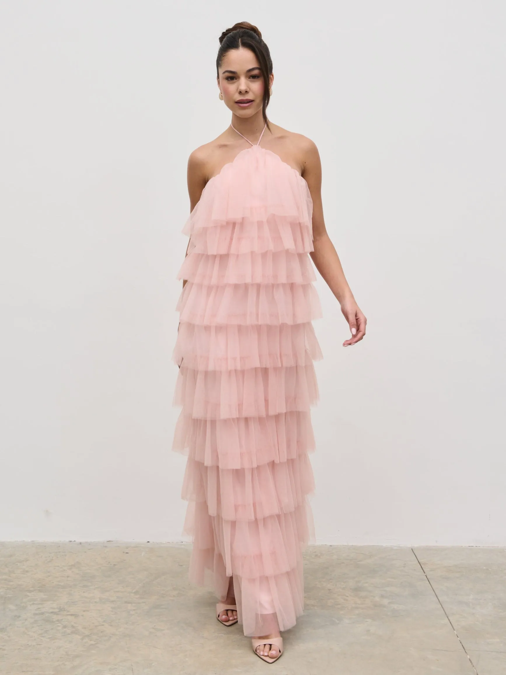 Carri Tulle Maxi Dress - Peony Pink sold by Pretty Lavish product image thumbnail 5
