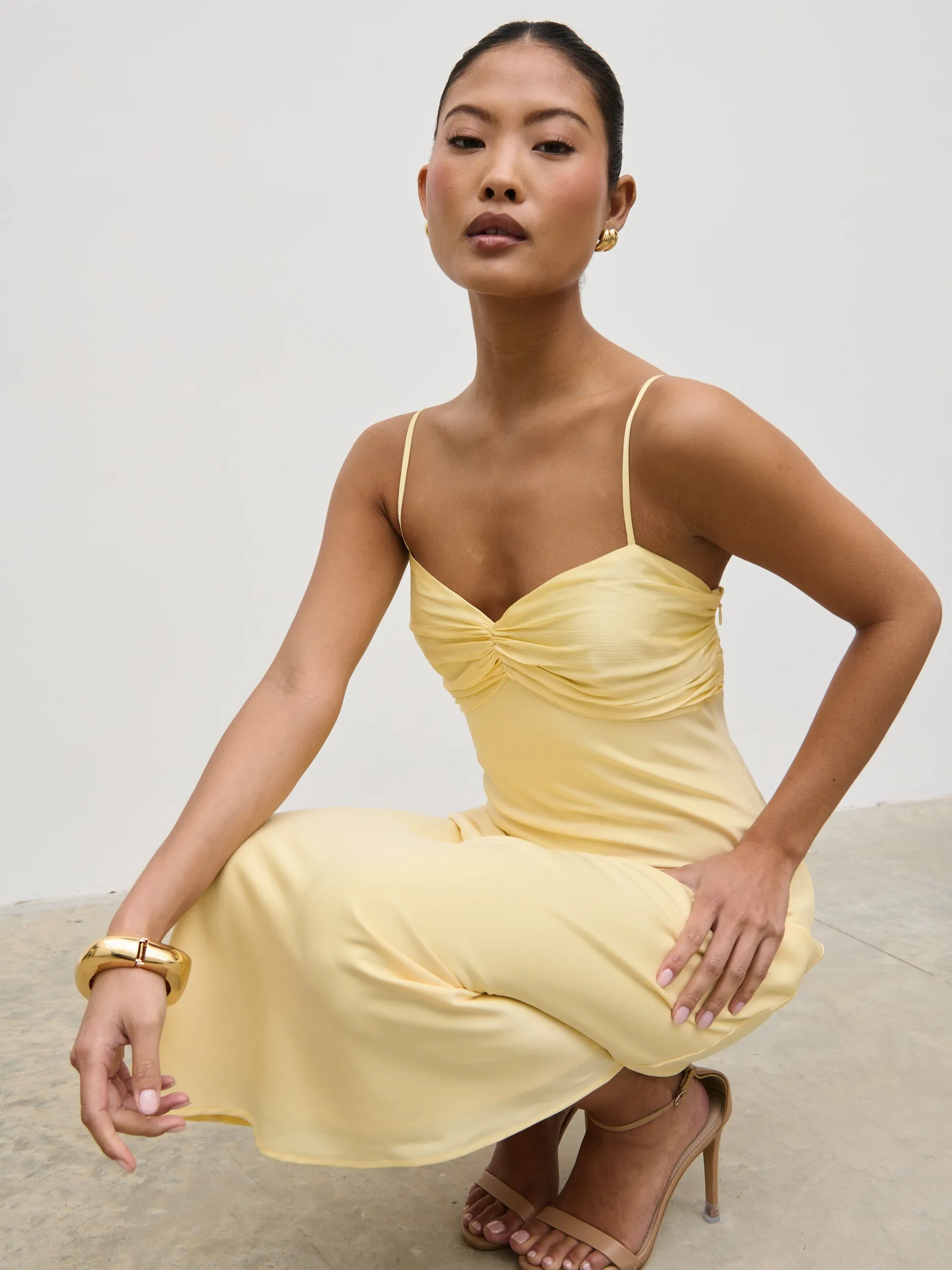 Joely Contrast Midaxi Dress - Lemon sold by Pretty Lavish product image thumbnail 5