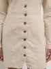 Indy Button Down Mini Dress - Natural sold by Pretty Lavish