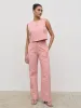 Blair Linen Trousers - Pink sold by Pretty Lavish