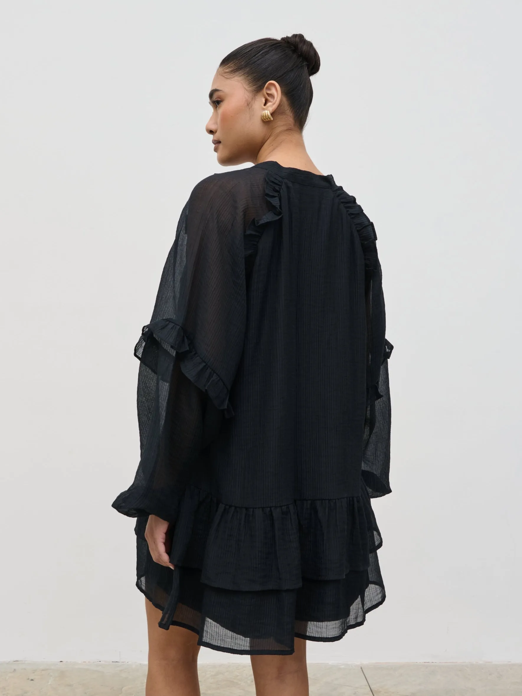 Betsy Long Sleeve Mini Dress - Black sold by Pretty Lavish product image thumbnail 5