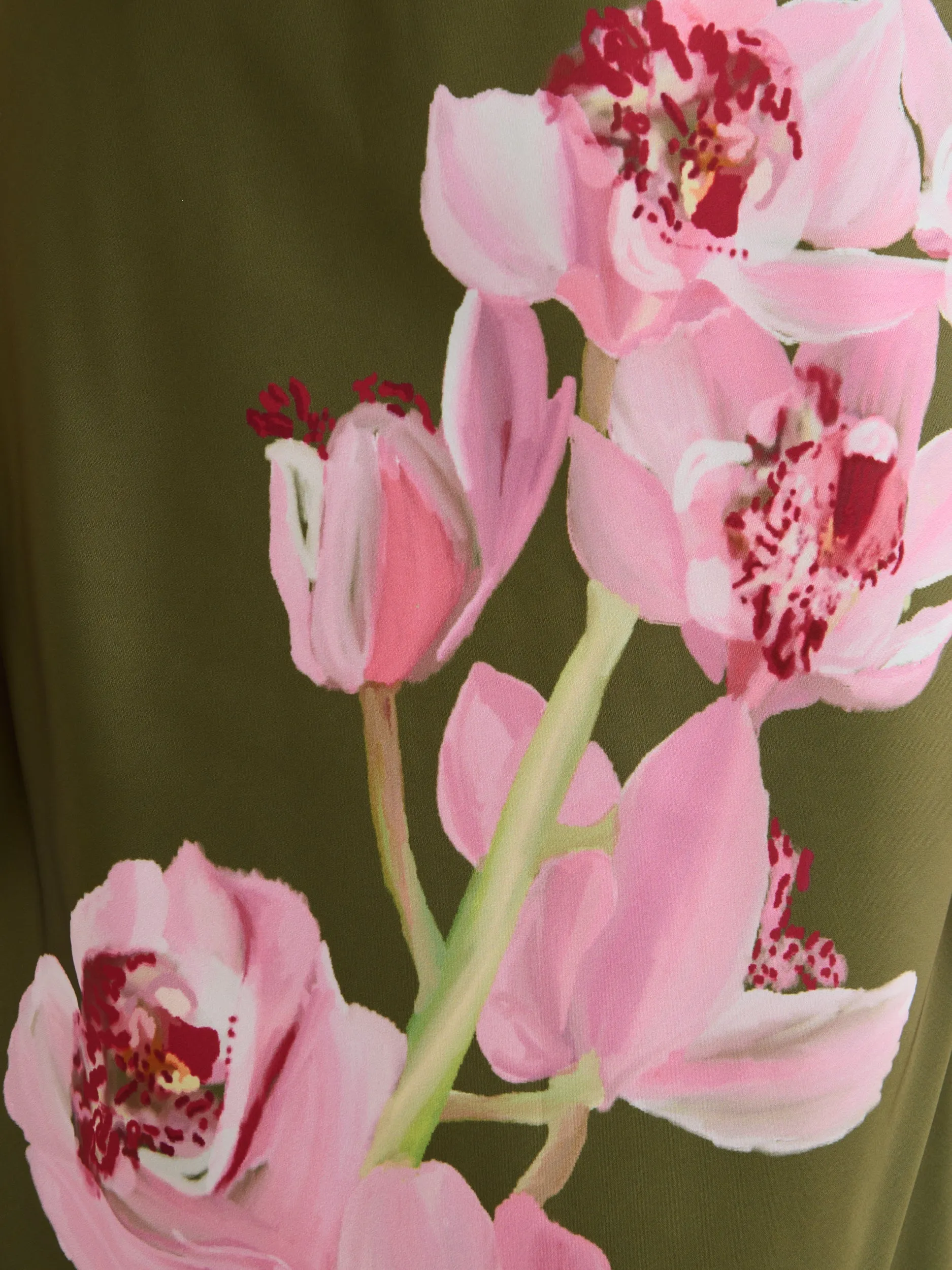 Kiara Halterneck Maxi Dress - Olive and Pink Floral sold by Pretty Lavish product image thumbnail 4