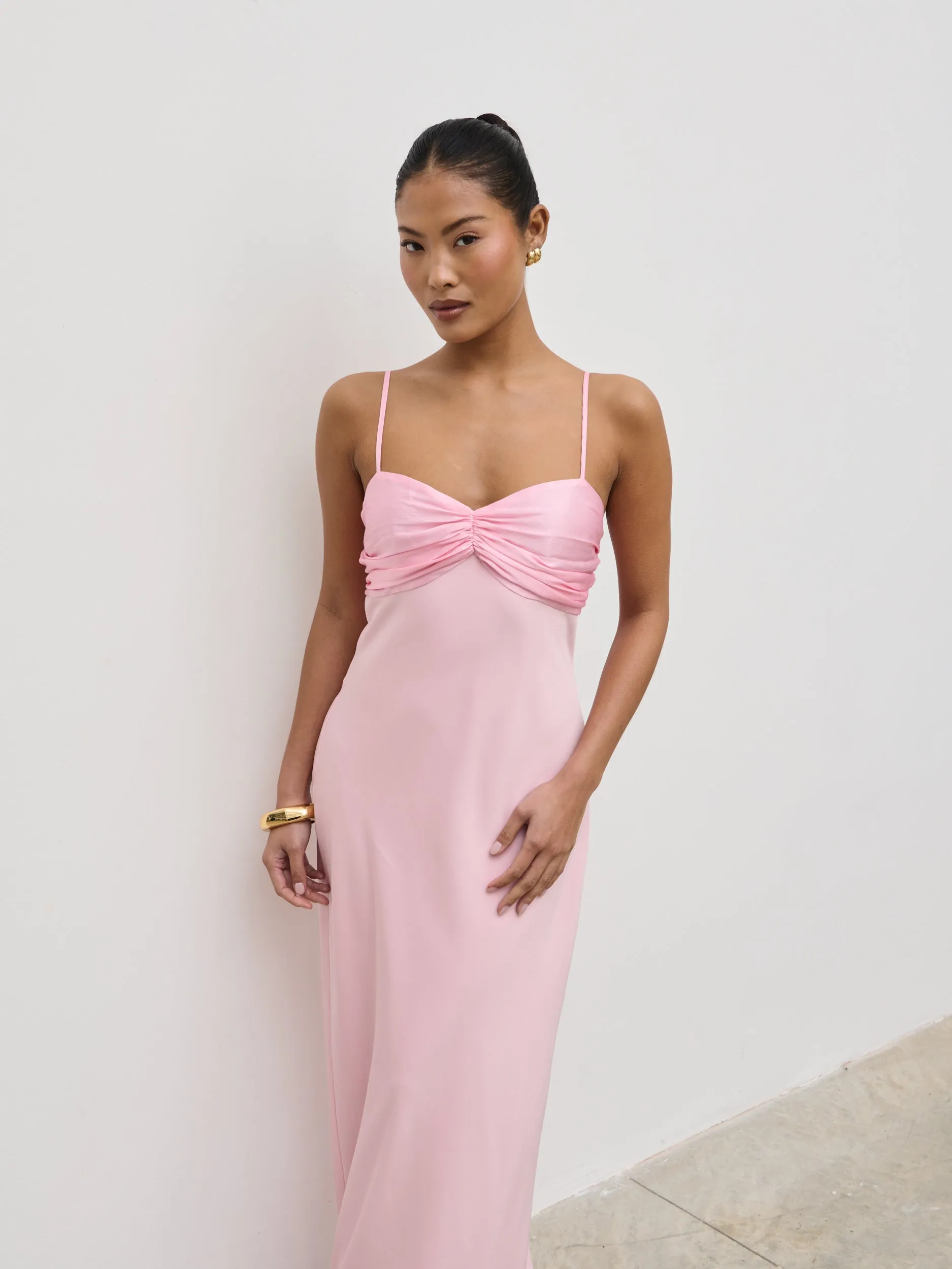 Joely Contrast Maxi Dress - Peony Pink sold by Pretty Lavish product image thumbnail 4