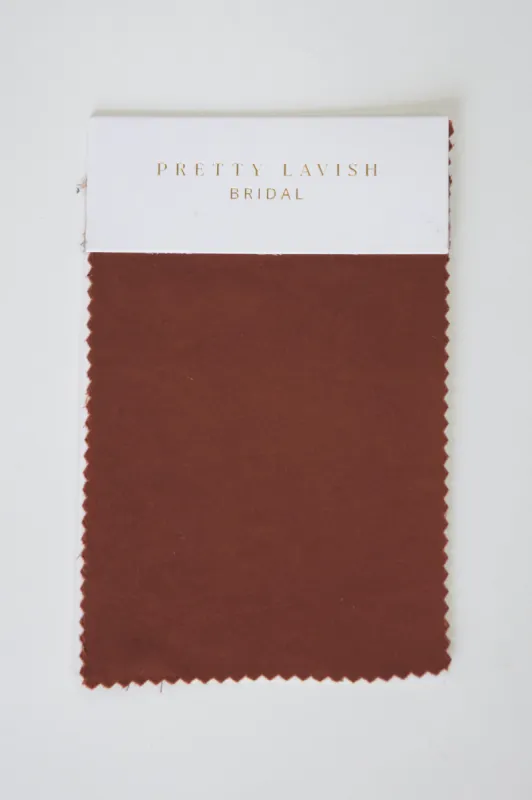 Matte Satin Mahogany Bridesmaid Swatch sold by Pretty Lavish