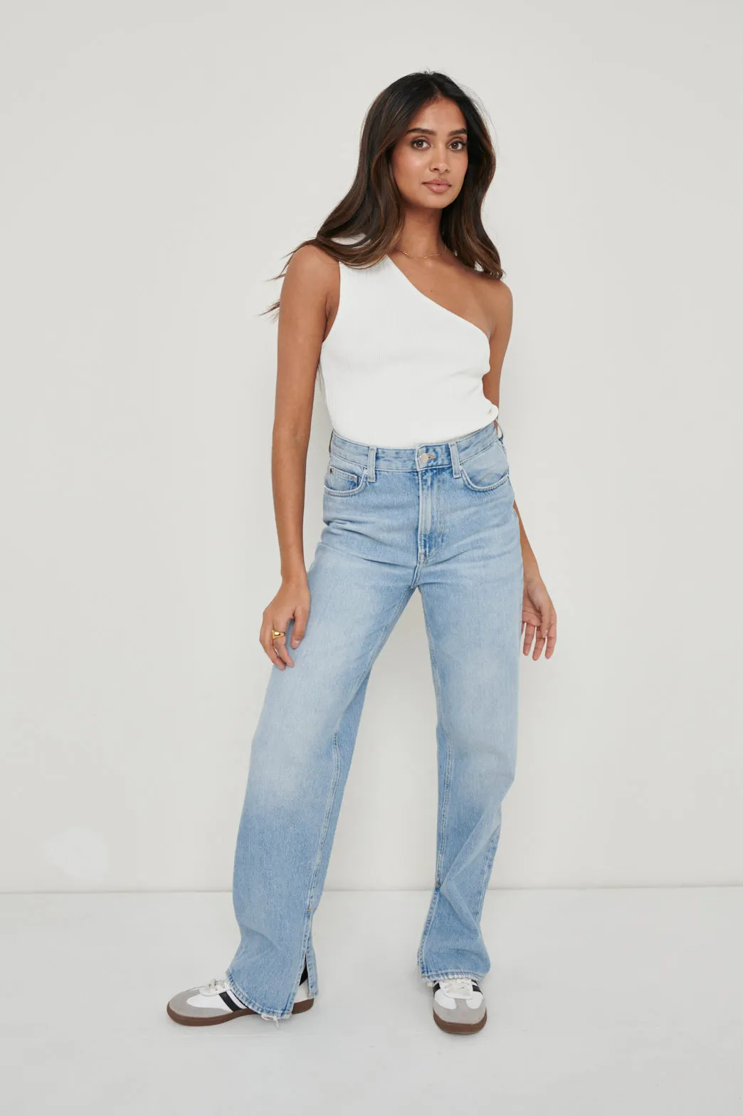 Jamison One Shoulder Knit Top - Cream sold by Pretty Lavish product image thumbnail 3