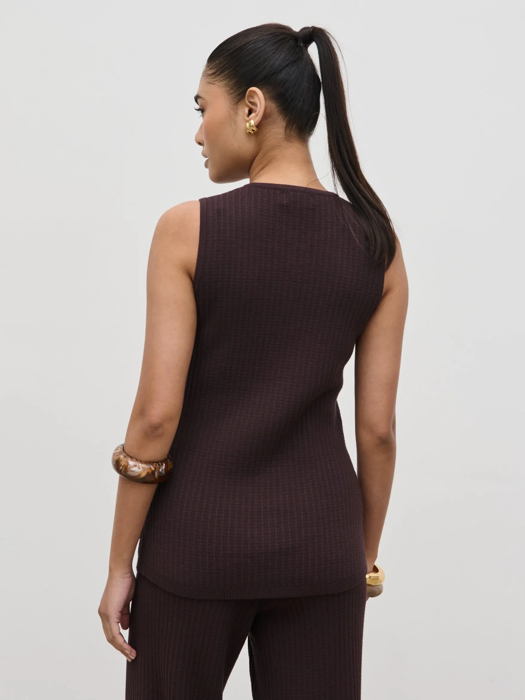 Gabriella Crochet Knit Top - Brown sold by Pretty Lavish product image thumbnail 5