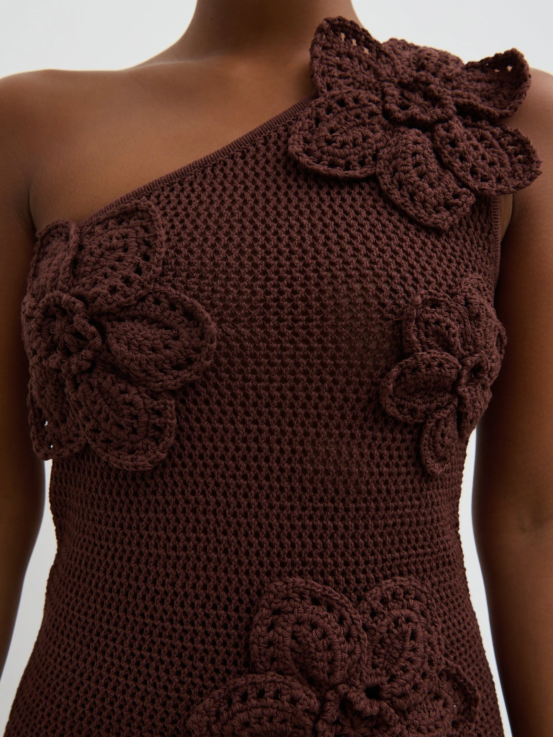 Megan Crochet Flower Knit Top - Brown sold by Pretty Lavish product image thumbnail 3