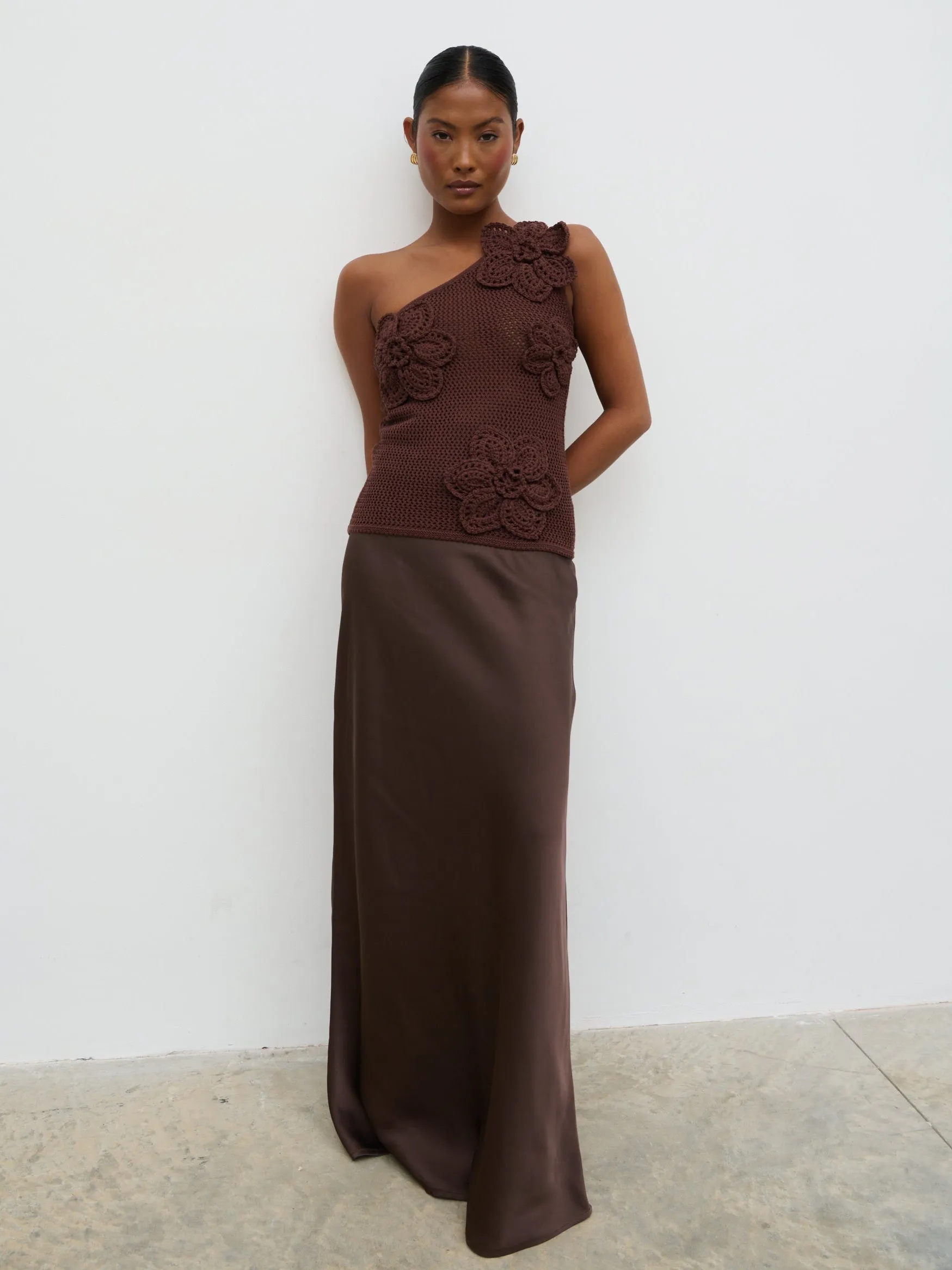Breya Maxi Skirt - Chocolate Brown sold by Pretty Lavish product image thumbnail 3