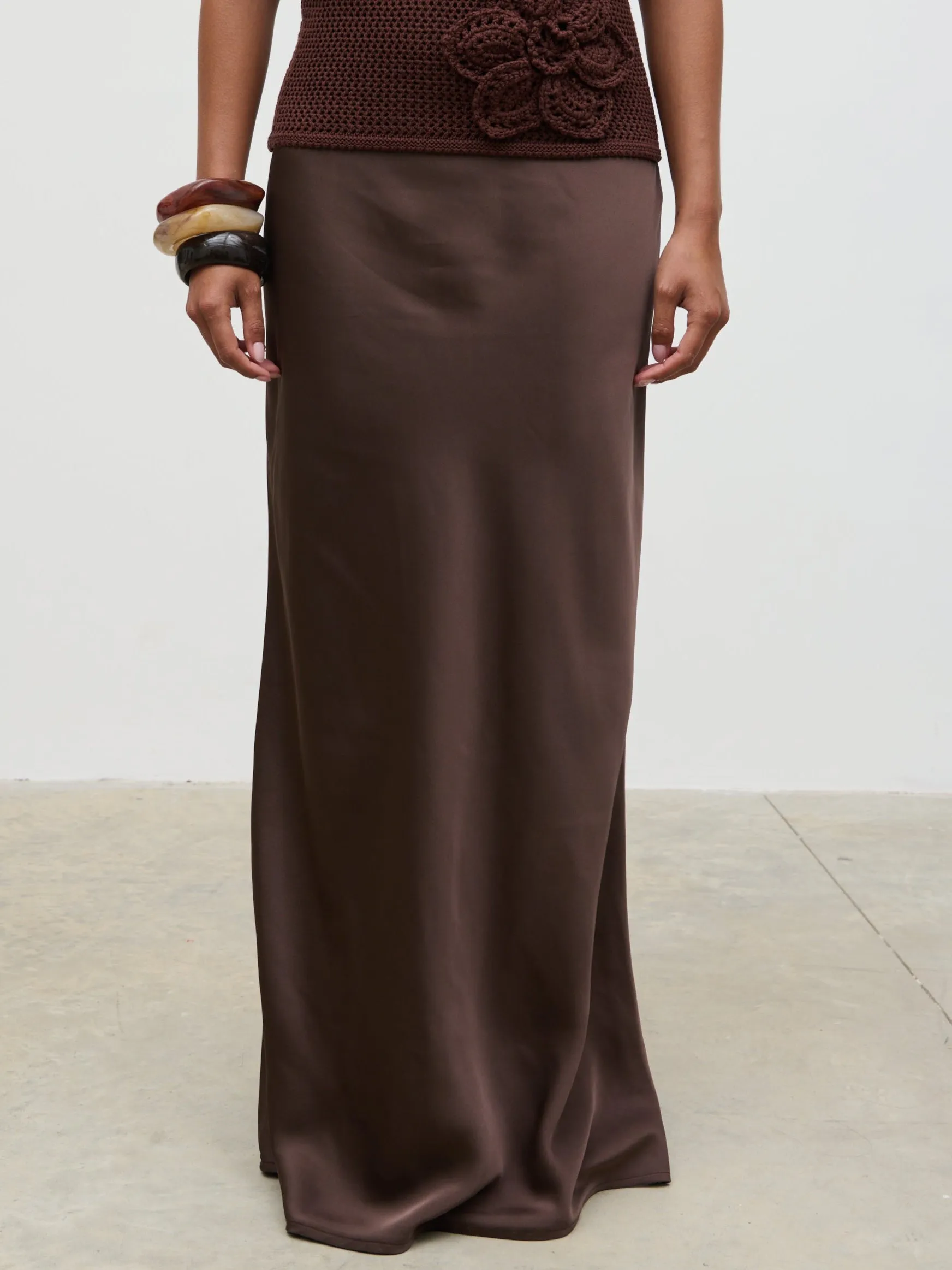 Breya Maxi Skirt - Chocolate Brown sold by Pretty Lavish product image thumbnail 4