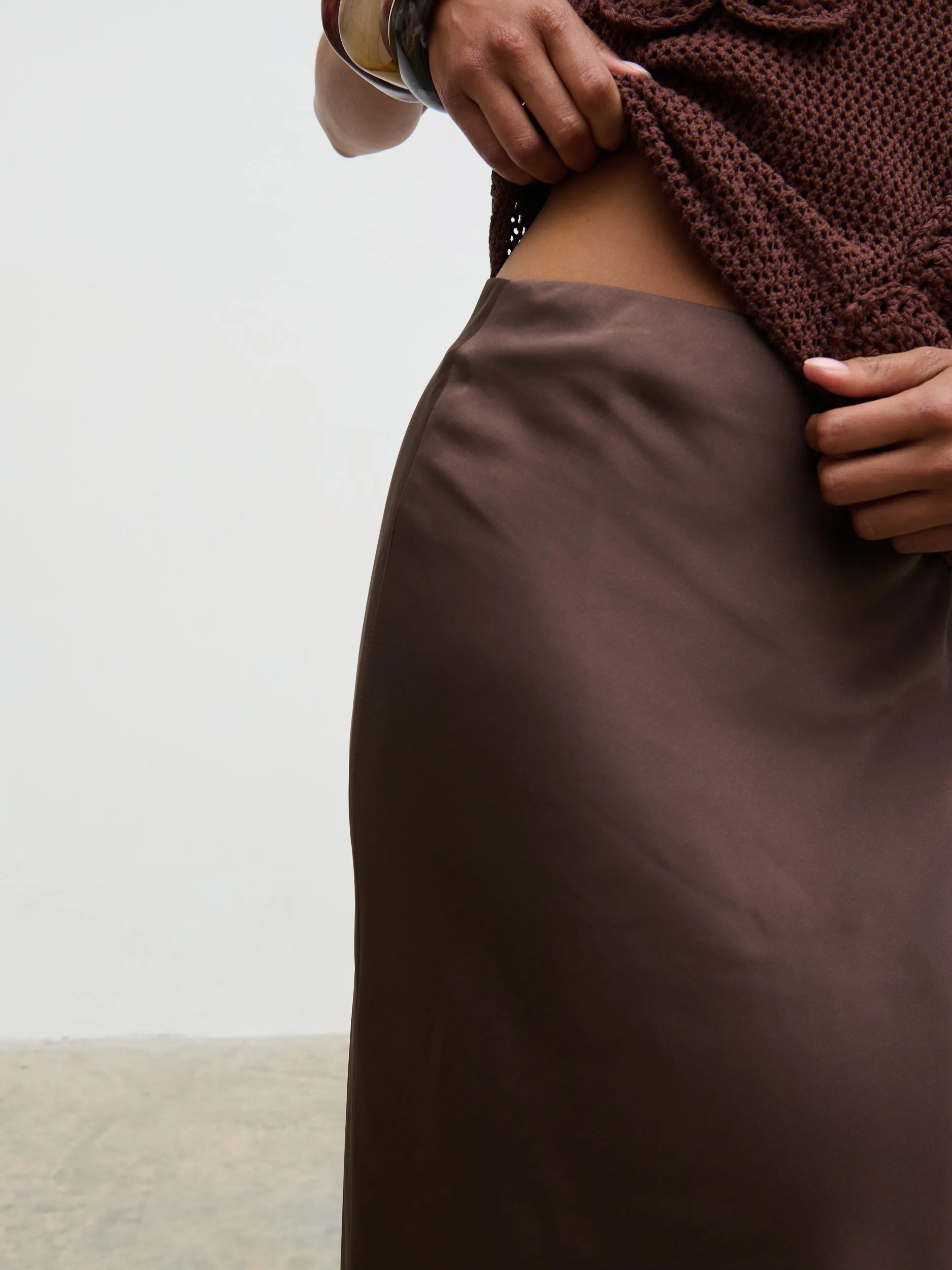 Breya Maxi Skirt - Chocolate Brown sold by Pretty Lavish product image thumbnail 2