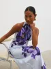Edita Cowl Neck Maxi Dress - Lilac Floral sold by Pretty Lavish