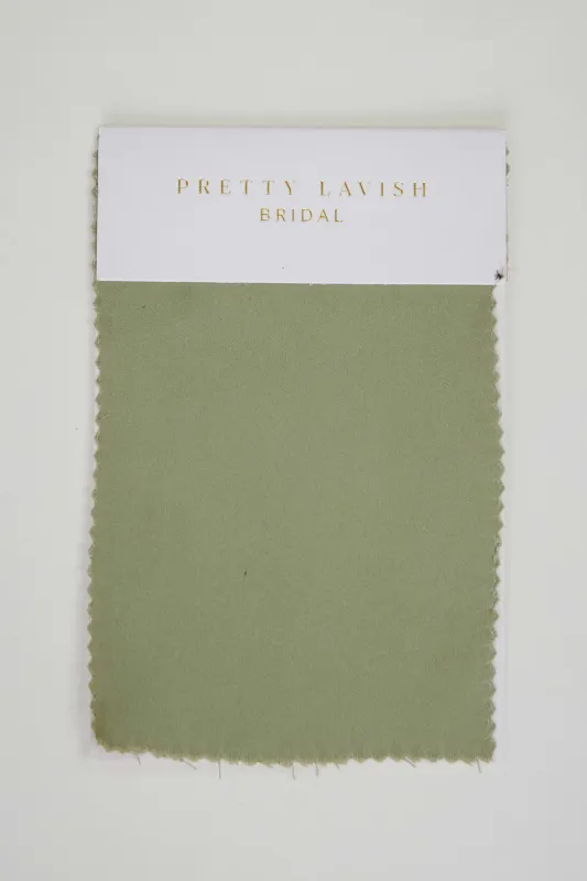 Recycled Satin Olive Swatch sold by Pretty Lavish