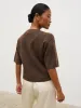 Gisella Short Sleeve Knit Top - Brown sold by Pretty Lavish