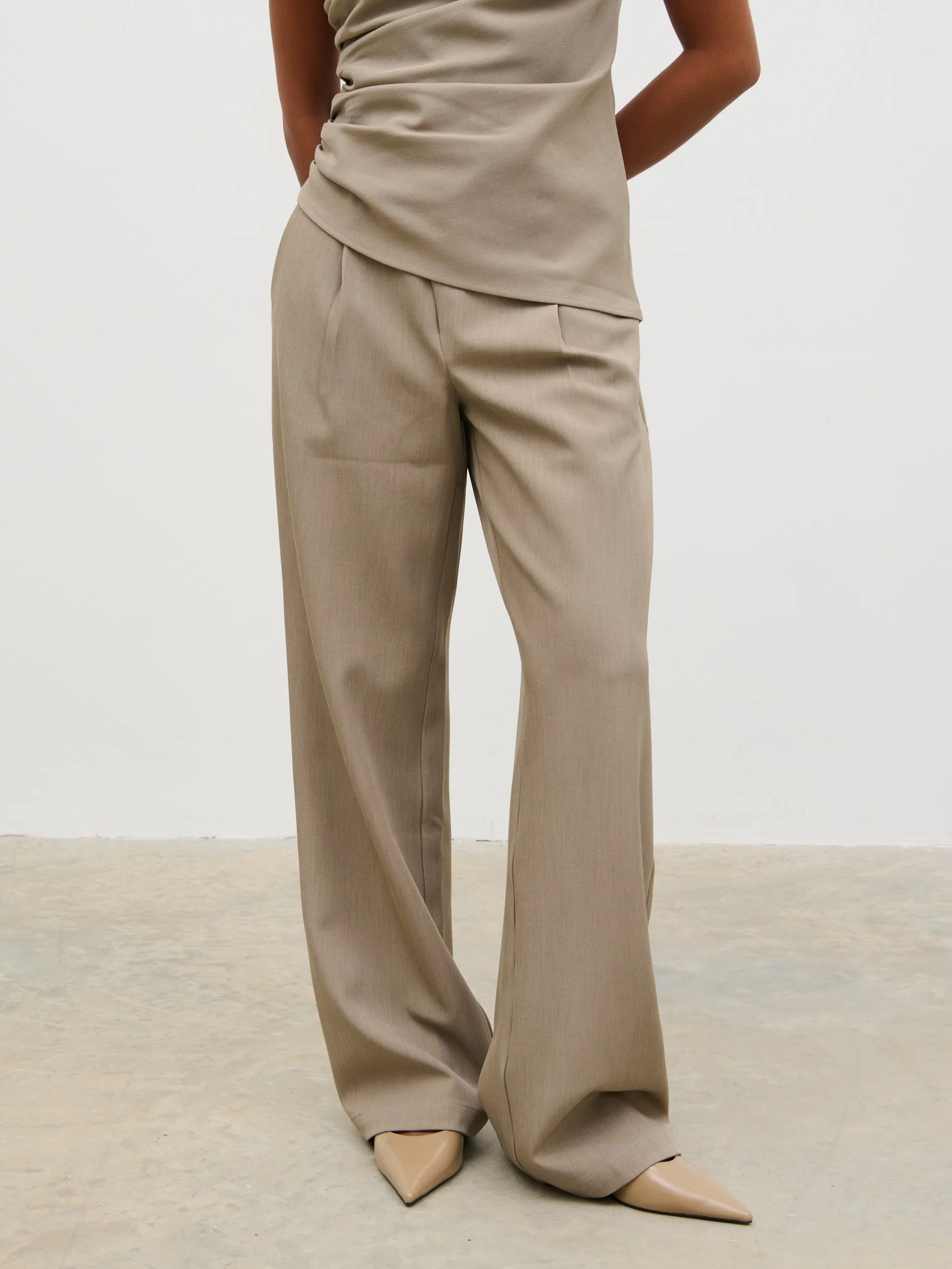 Flynn Slouchy Trousers - Mushroom sold by Pretty Lavish product image thumbnail 2