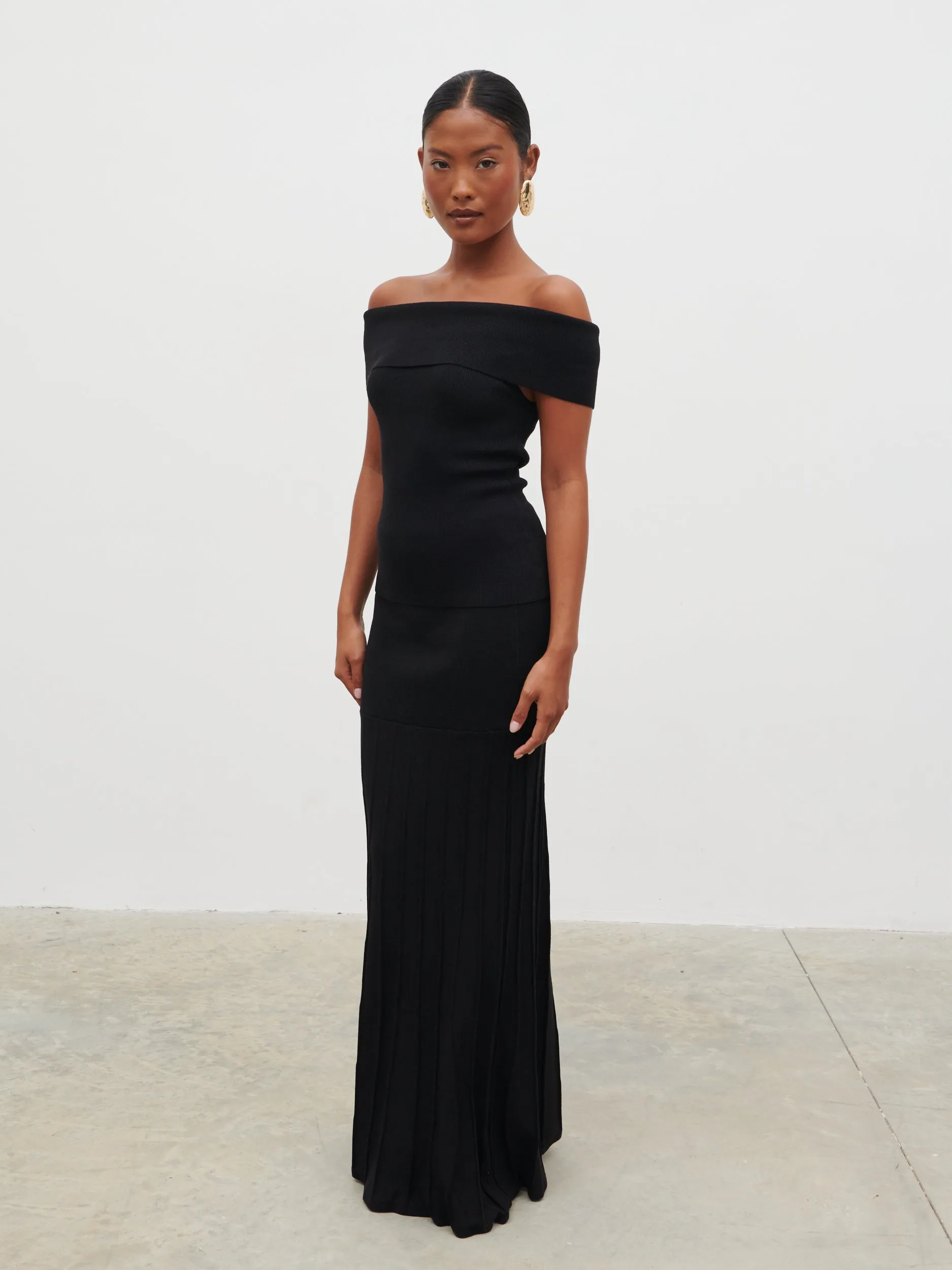 Reagan Bardot Knit Top - Black sold by Pretty Lavish product image thumbnail 2