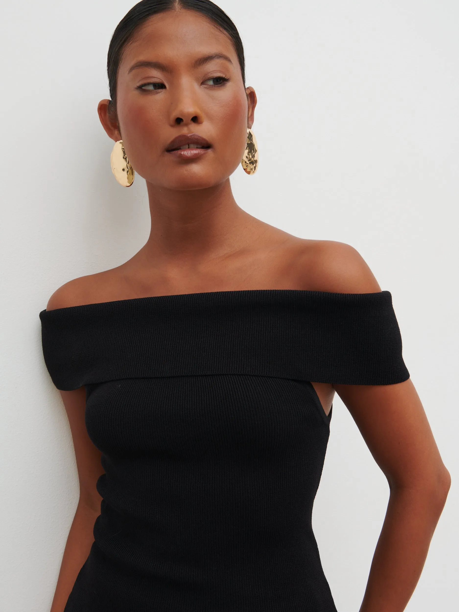 Reagan Bardot Knit Top - Black sold by Pretty Lavish product image thumbnail 3