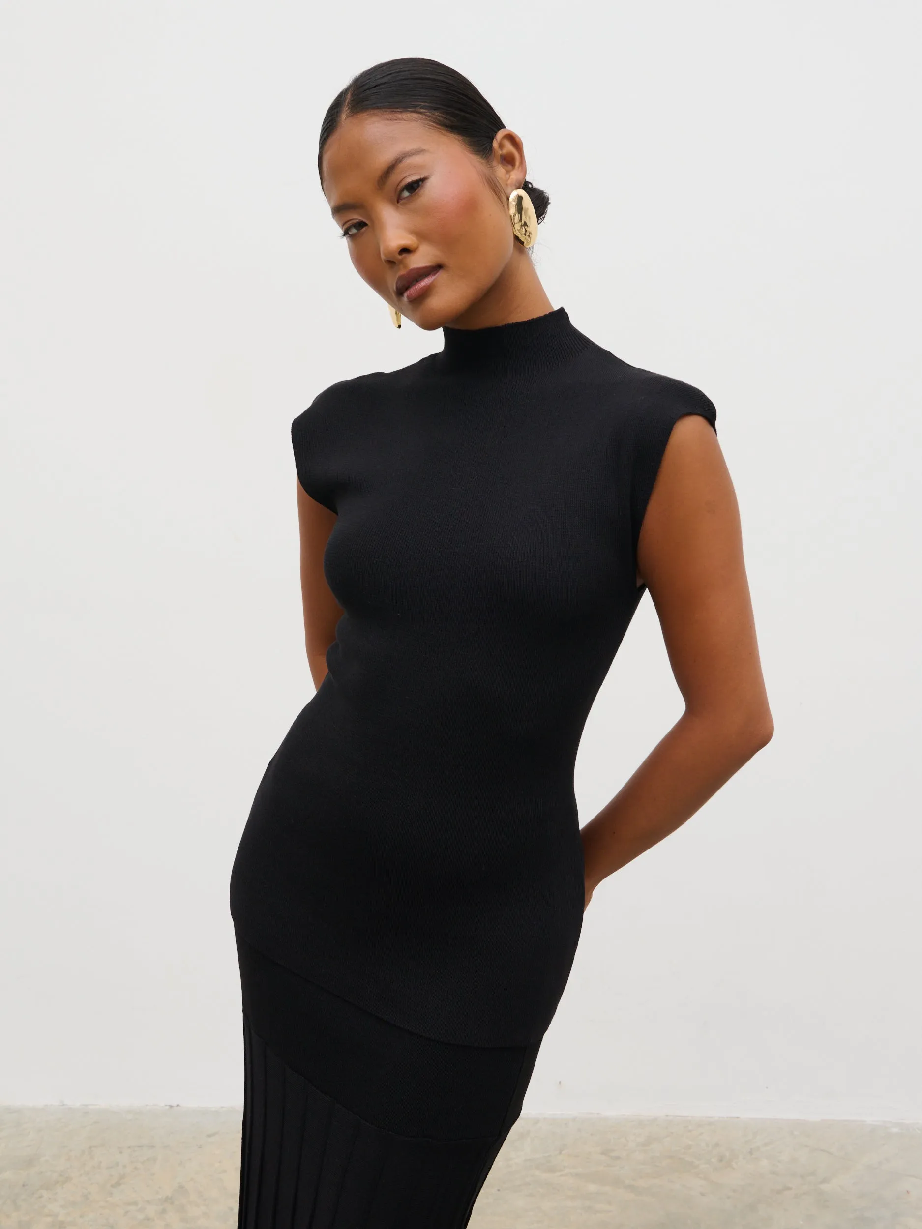 Reagan High Neck Knit Top - Black sold by Pretty Lavish product image thumbnail 5