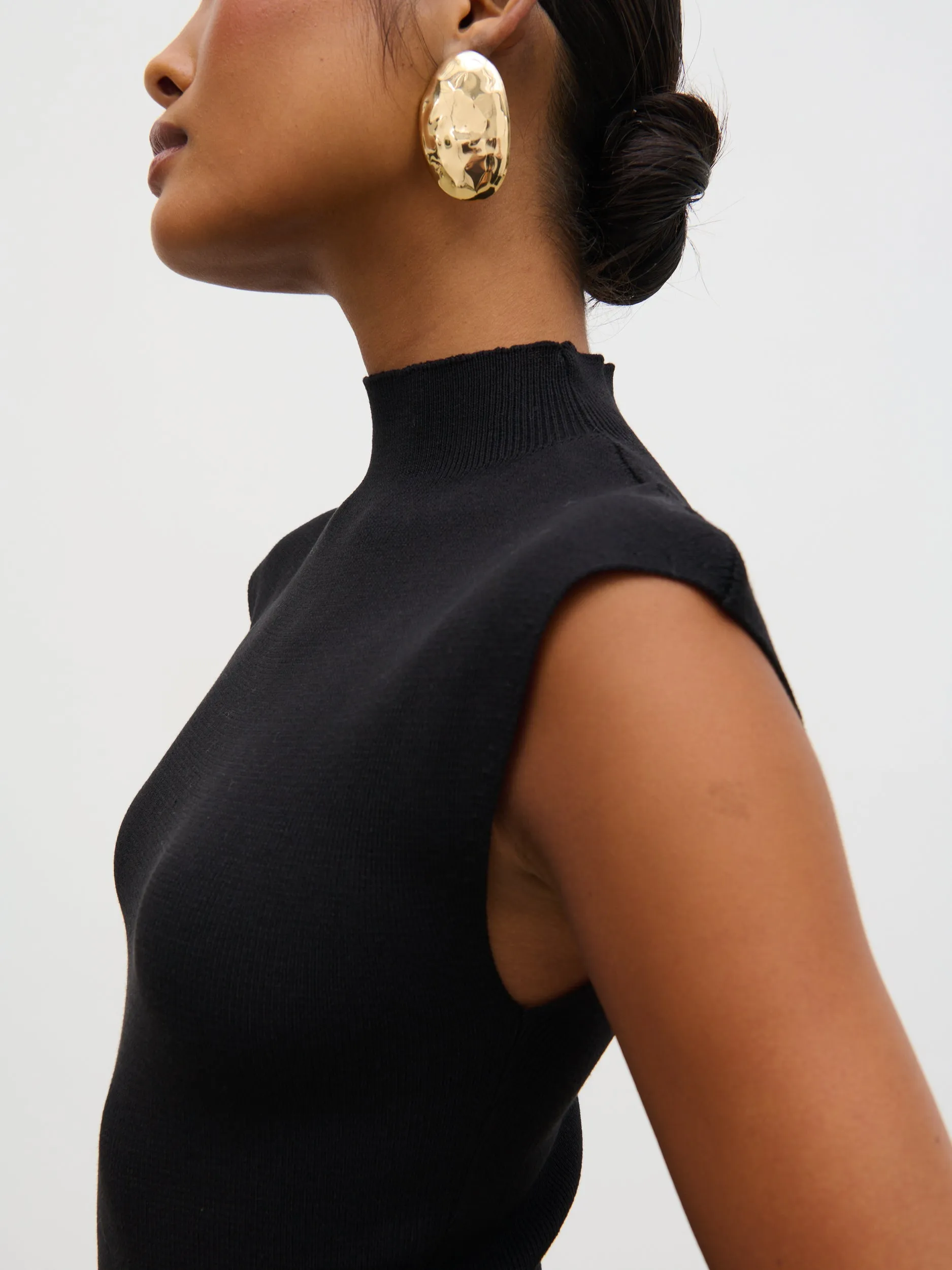Reagan High Neck Knit Top - Black sold by Pretty Lavish product image thumbnail 3