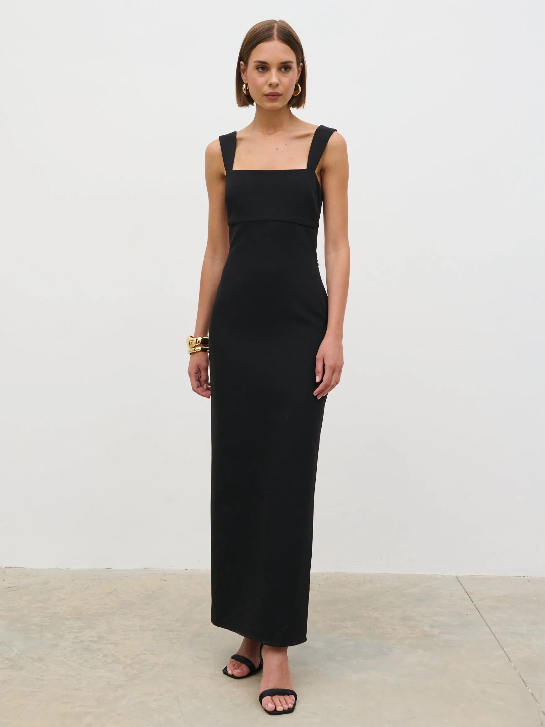 Sorel Square Neck Crepe Maxi Dress - Black sold by Pretty Lavish product image thumbnail 3
