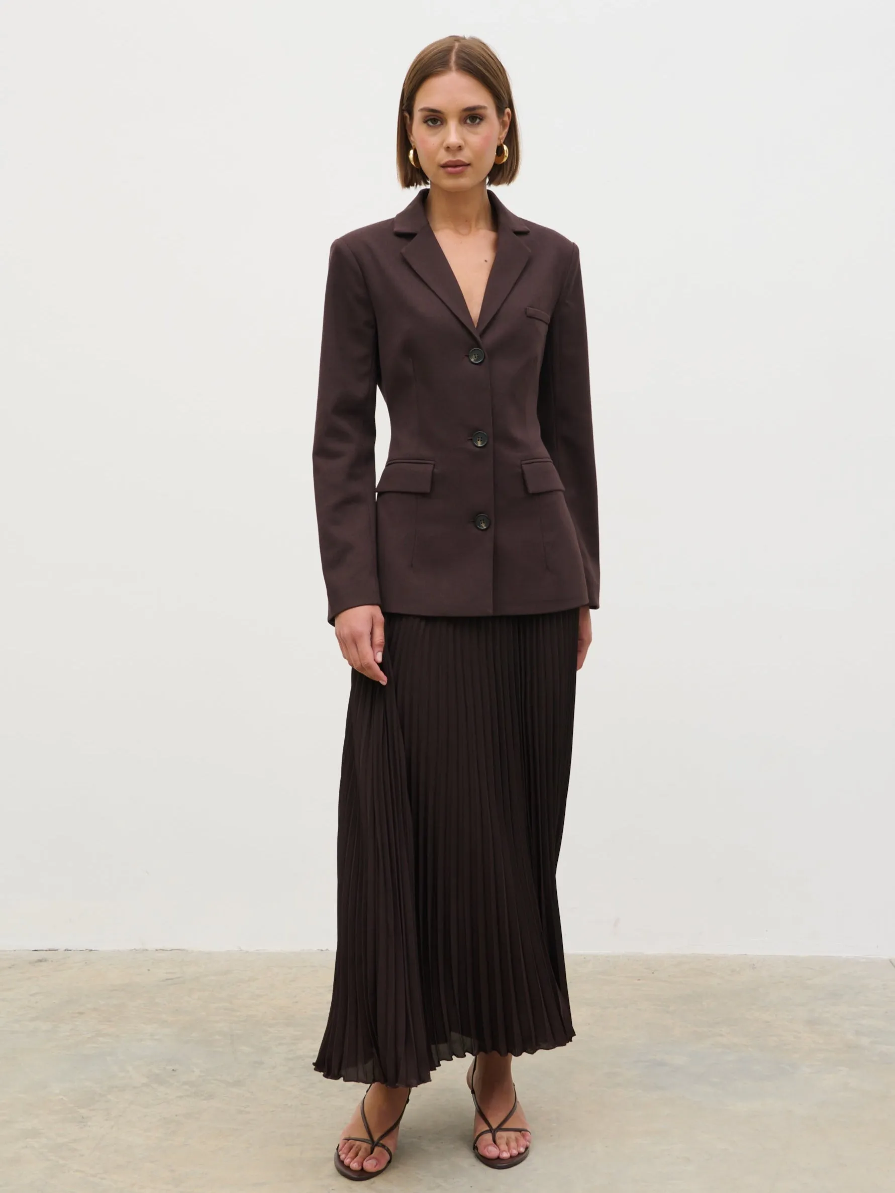Elsa Cinched Blazer - Brown sold by Pretty Lavish product image thumbnail 2