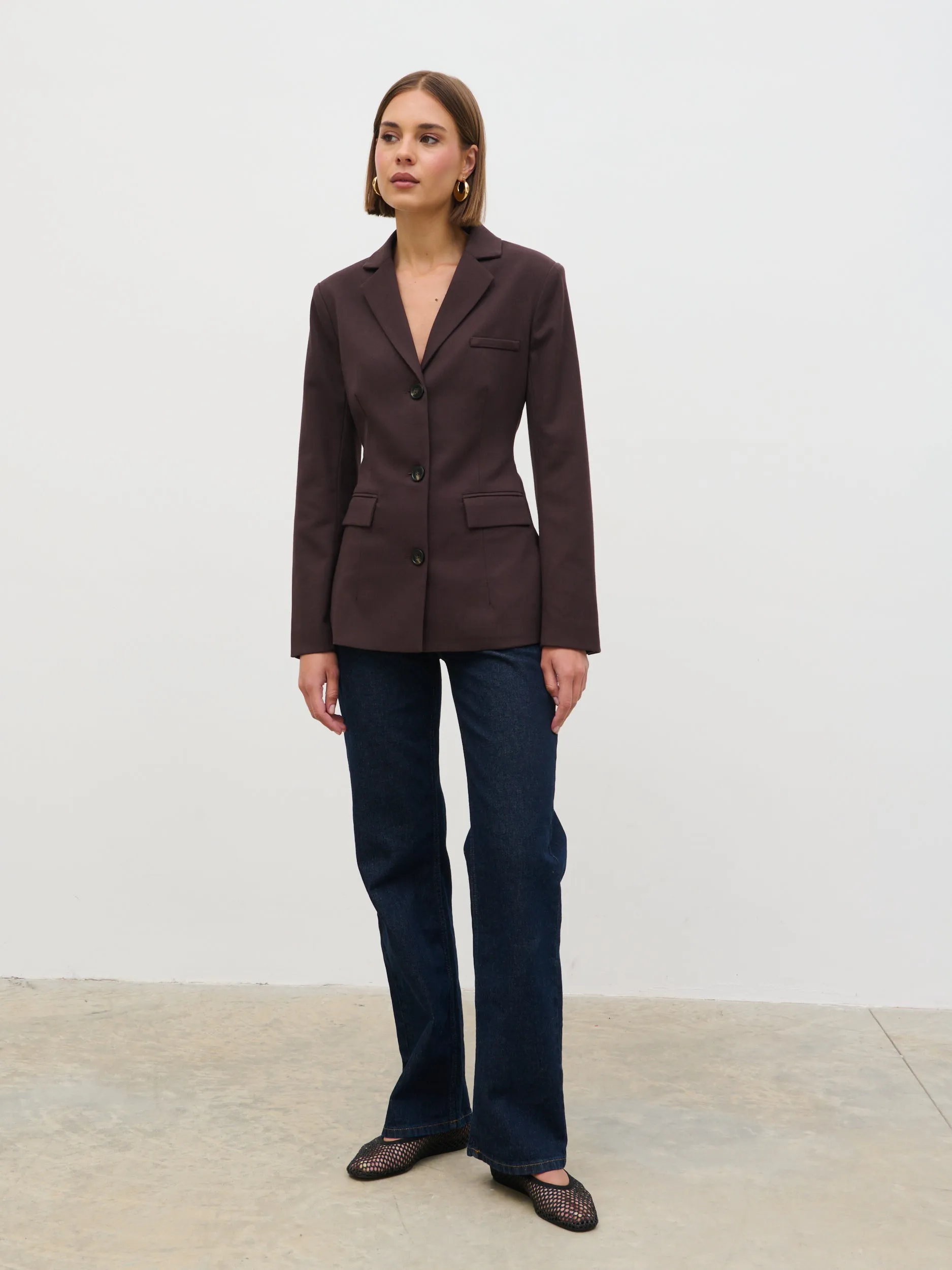 Elsa Cinched Blazer - Brown sold by Pretty Lavish product image thumbnail 4
