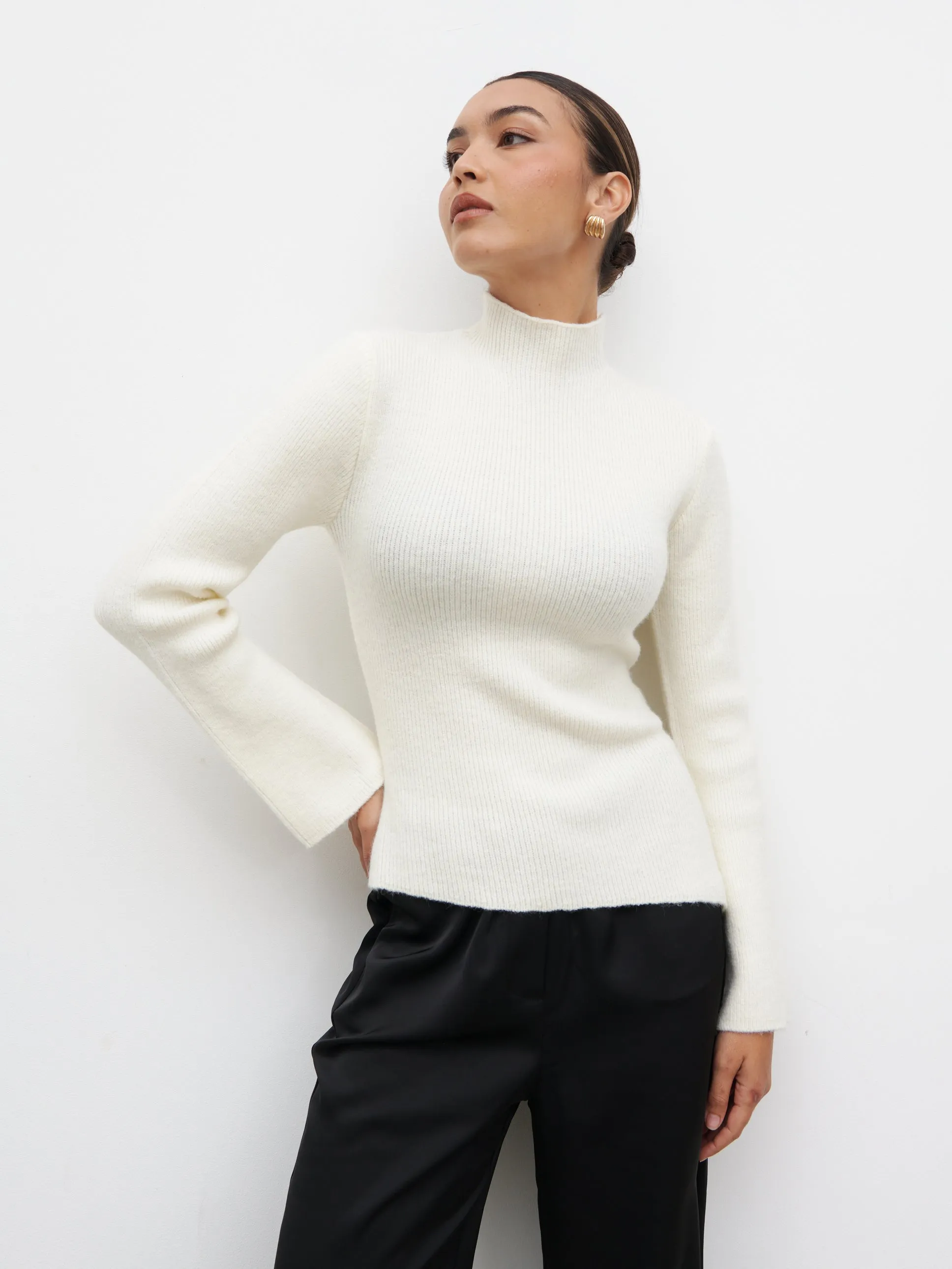Odyssey A-Line Knit Jumper - Cream sold by Pretty Lavish product image thumbnail 4