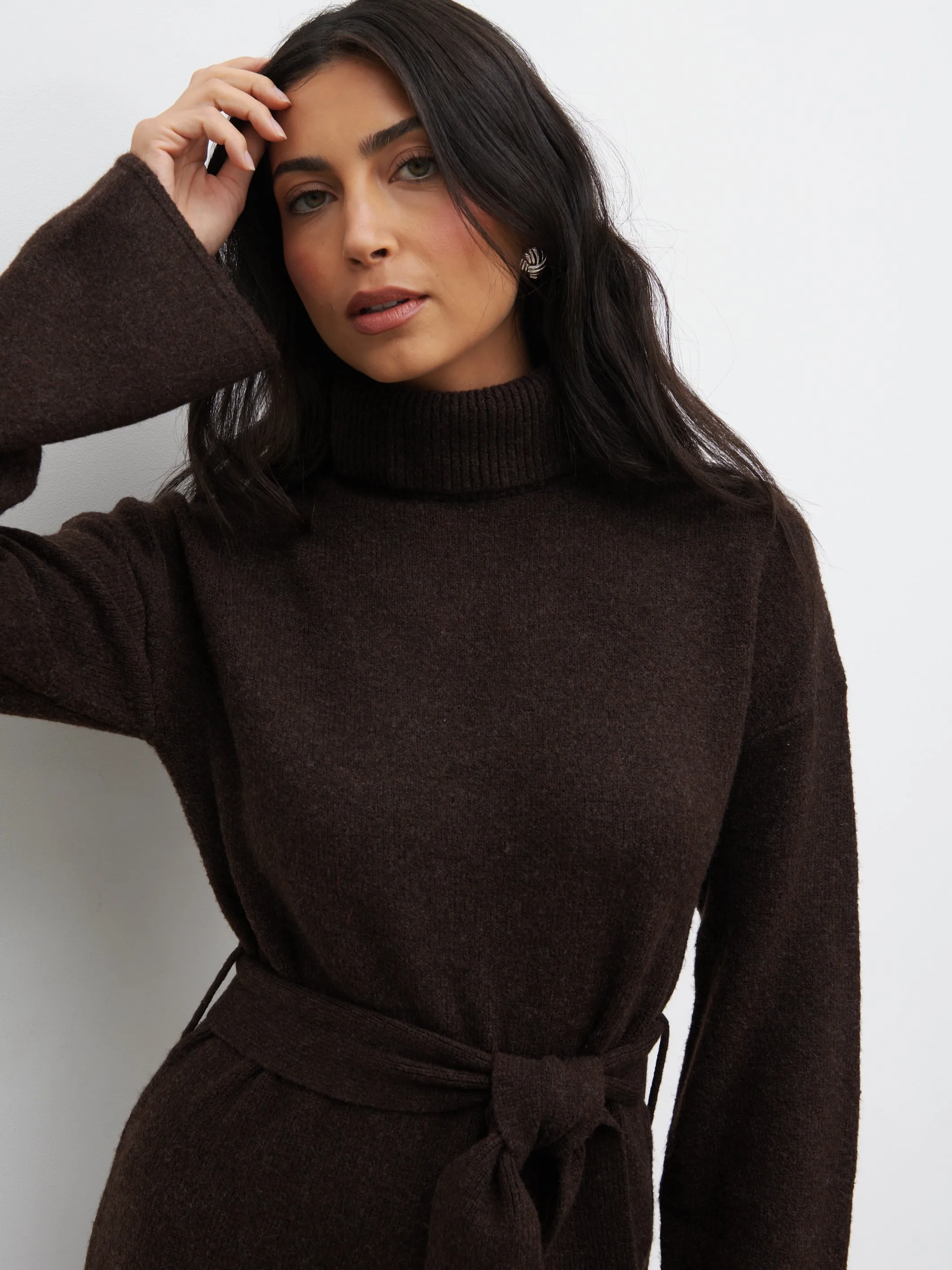 Wrenley Midaxi Knit Dress - Chocolate sold by Pretty Lavish product image thumbnail 2