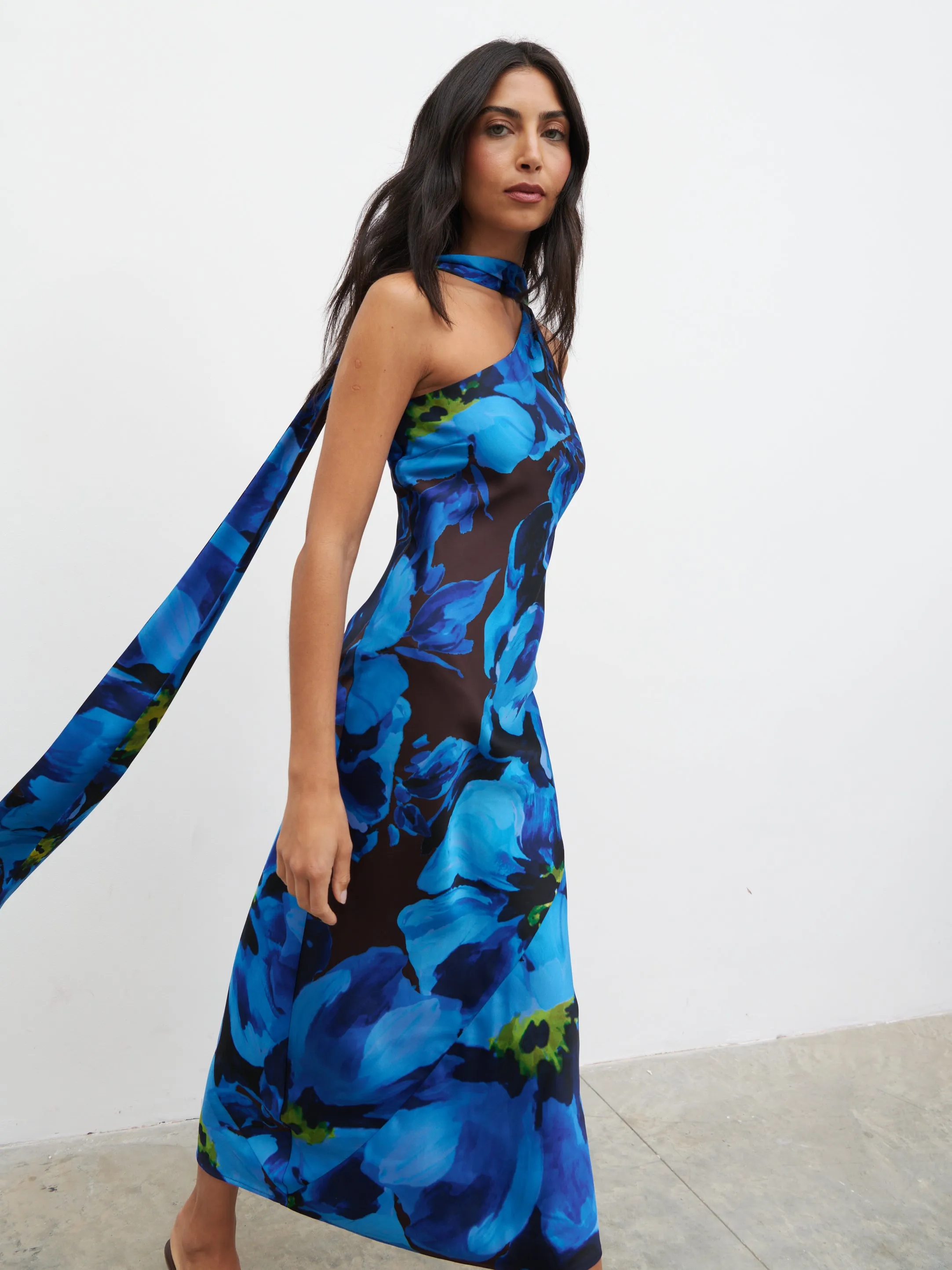 Sheree Printed Midaxi Dress - Colbalt Blue Floral sold by Pretty Lavish product image thumbnail 2
