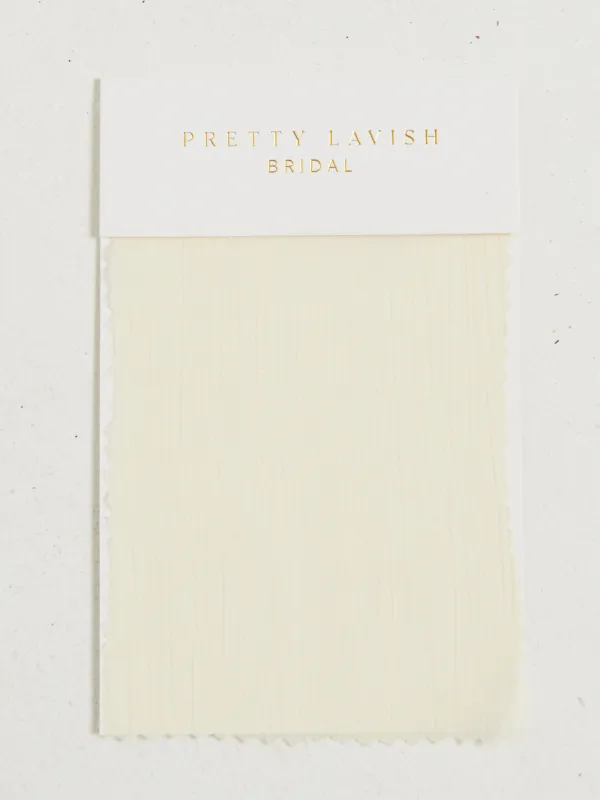 Textured Chiffon Recycled Lemon Swatch sold by Pretty Lavish