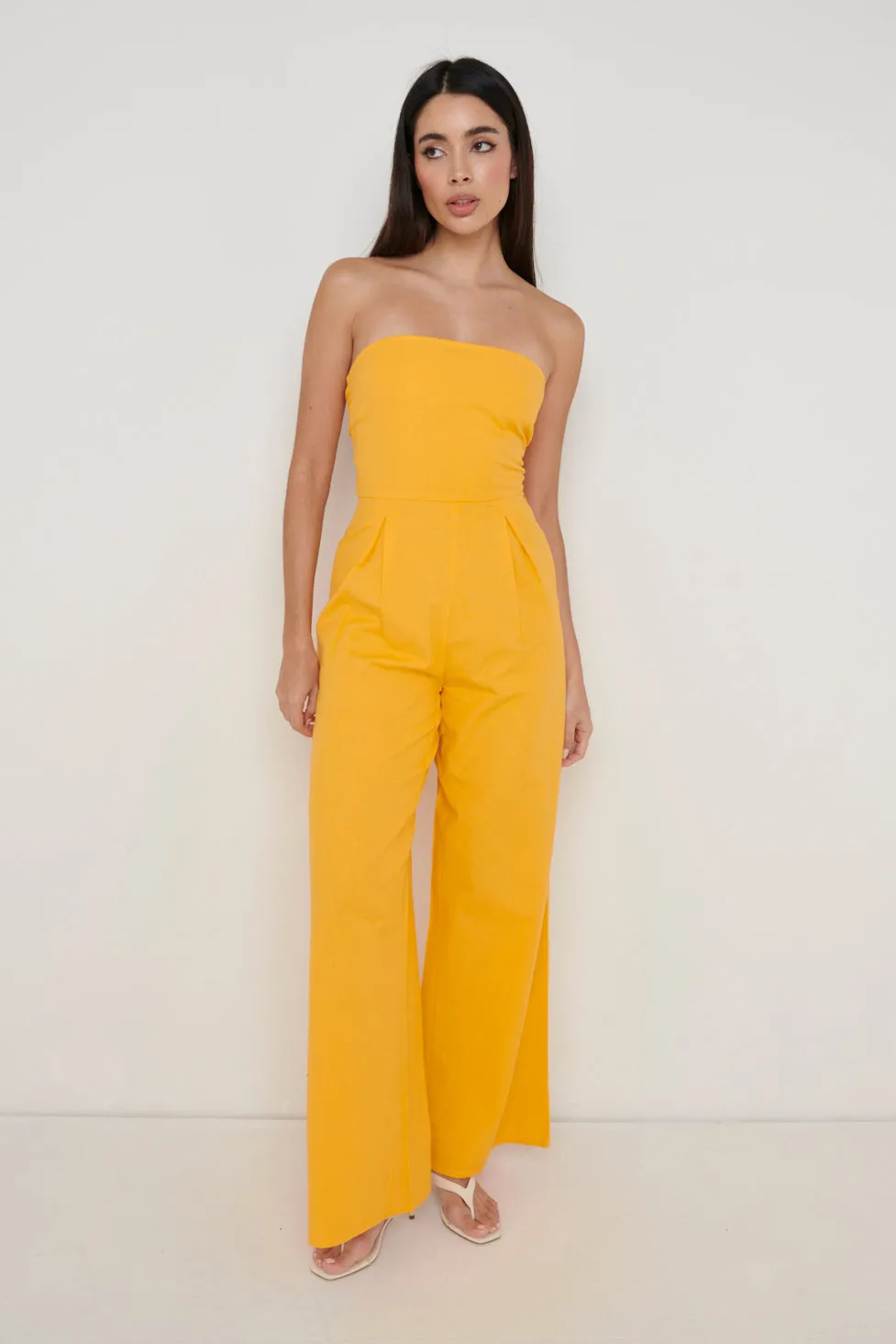 April Bandeau Jumpsuit - Tangerine sold by Pretty Lavish product image thumbnail 4