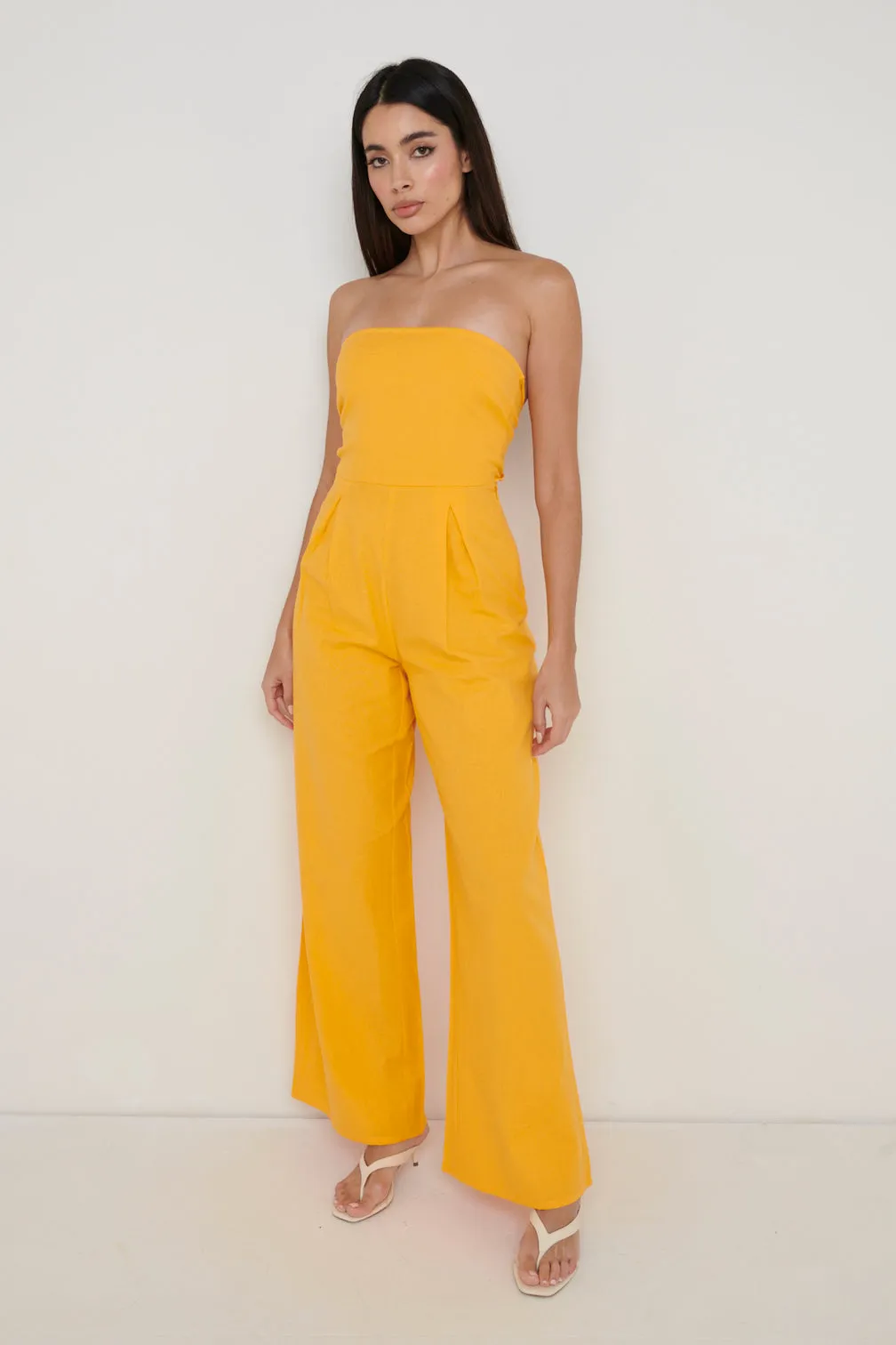 April Bandeau Jumpsuit - Tangerine sold by Pretty Lavish product image thumbnail 2