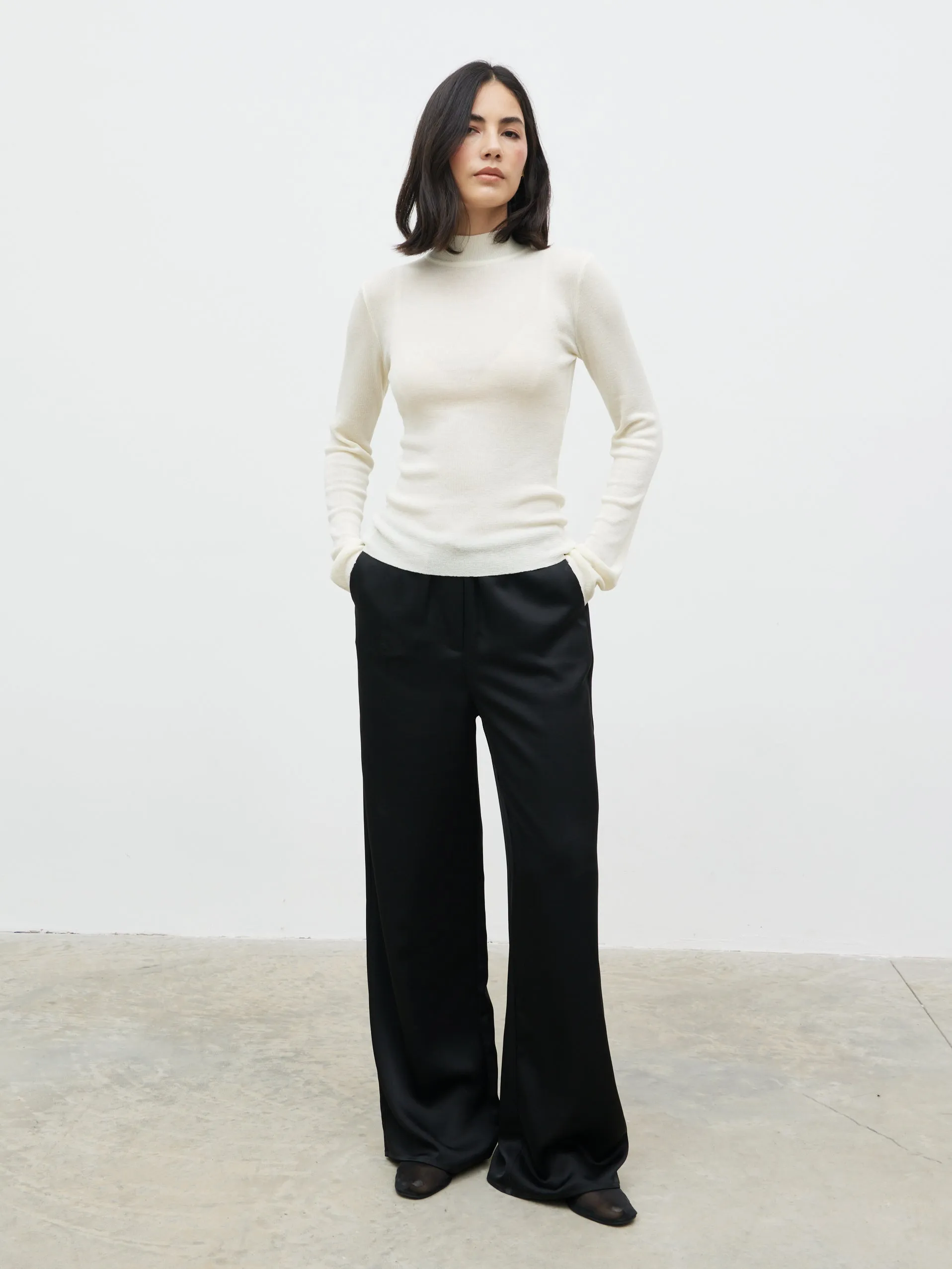 Charli Sheer Knit Top - Cream sold by Pretty Lavish product image thumbnail 3