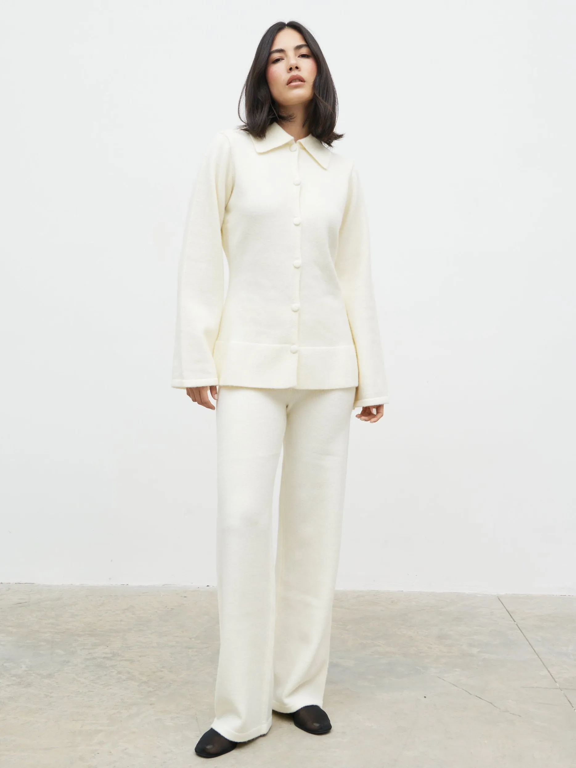 Ellice Collared Knit Cardigan - Cream sold by Pretty Lavish product image thumbnail 2