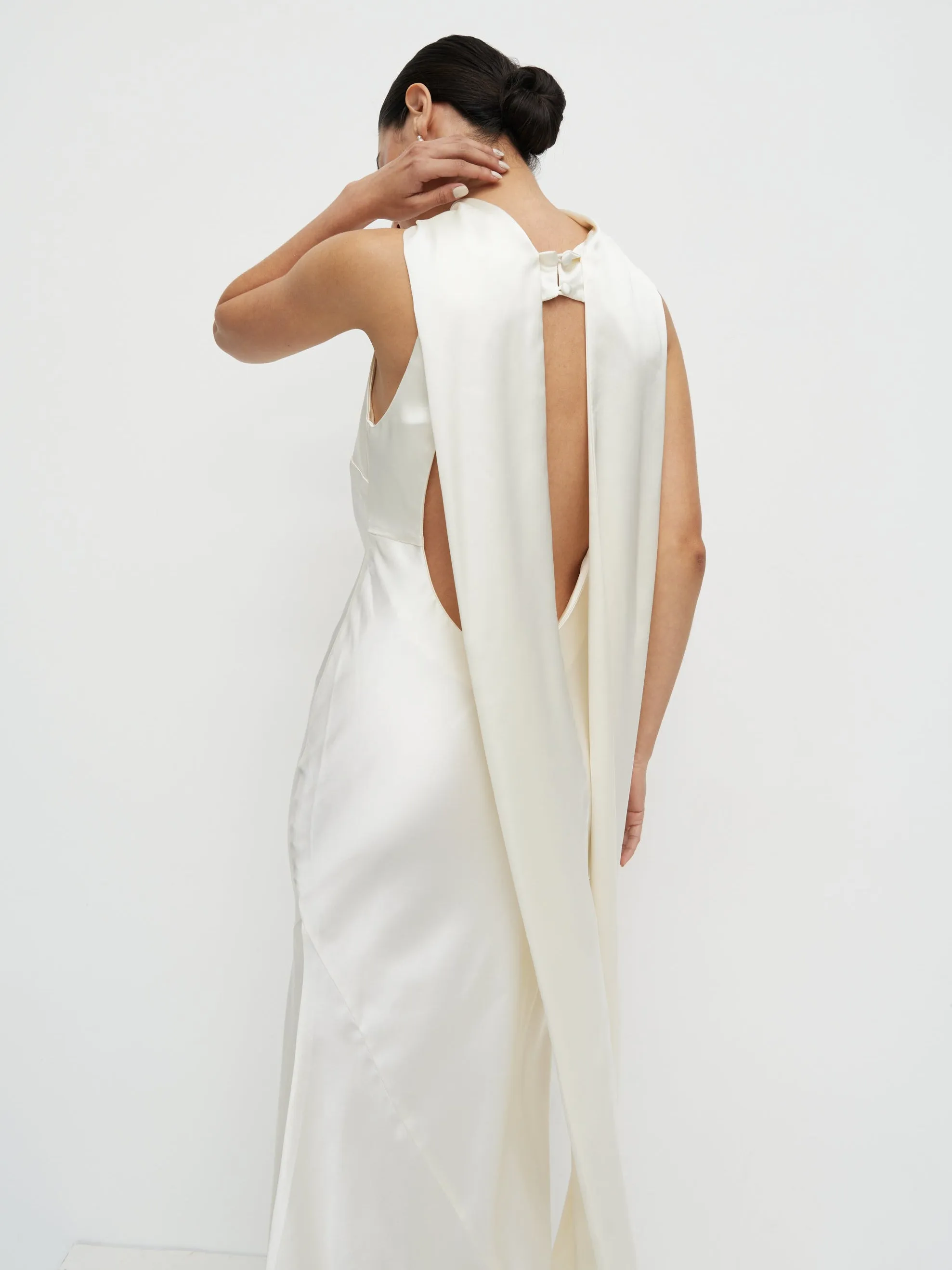 Lethe Scarf Backless Maxi Dress - Ivory sold by Pretty Lavish product image thumbnail 5