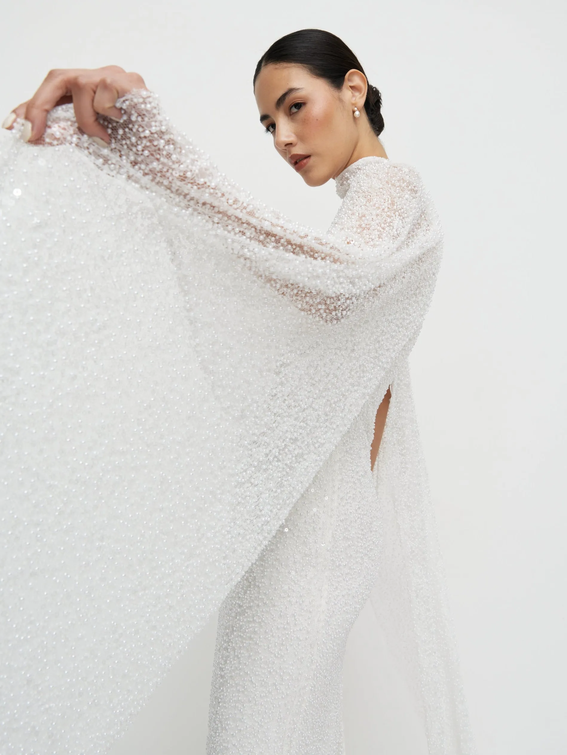 Palma Embellished Cape - Ivory sold by Pretty Lavish product image thumbnail 5