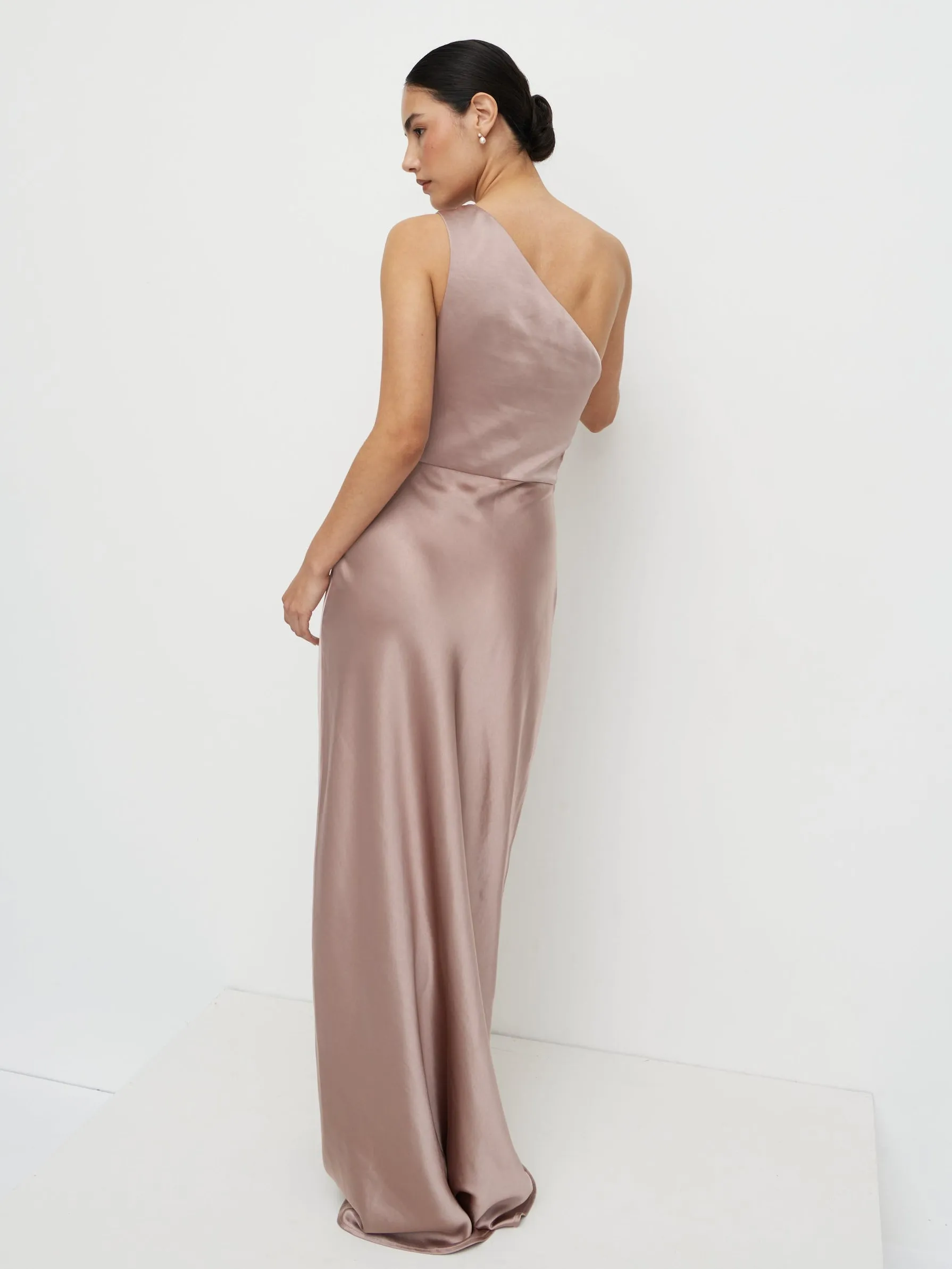 Juliet Ruched Satin Maxi Dress - Amethyst sold by Pretty Lavish product image thumbnail 5
