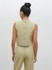 Bryony Boxy Linen Top - Olive sold by Pretty Lavish