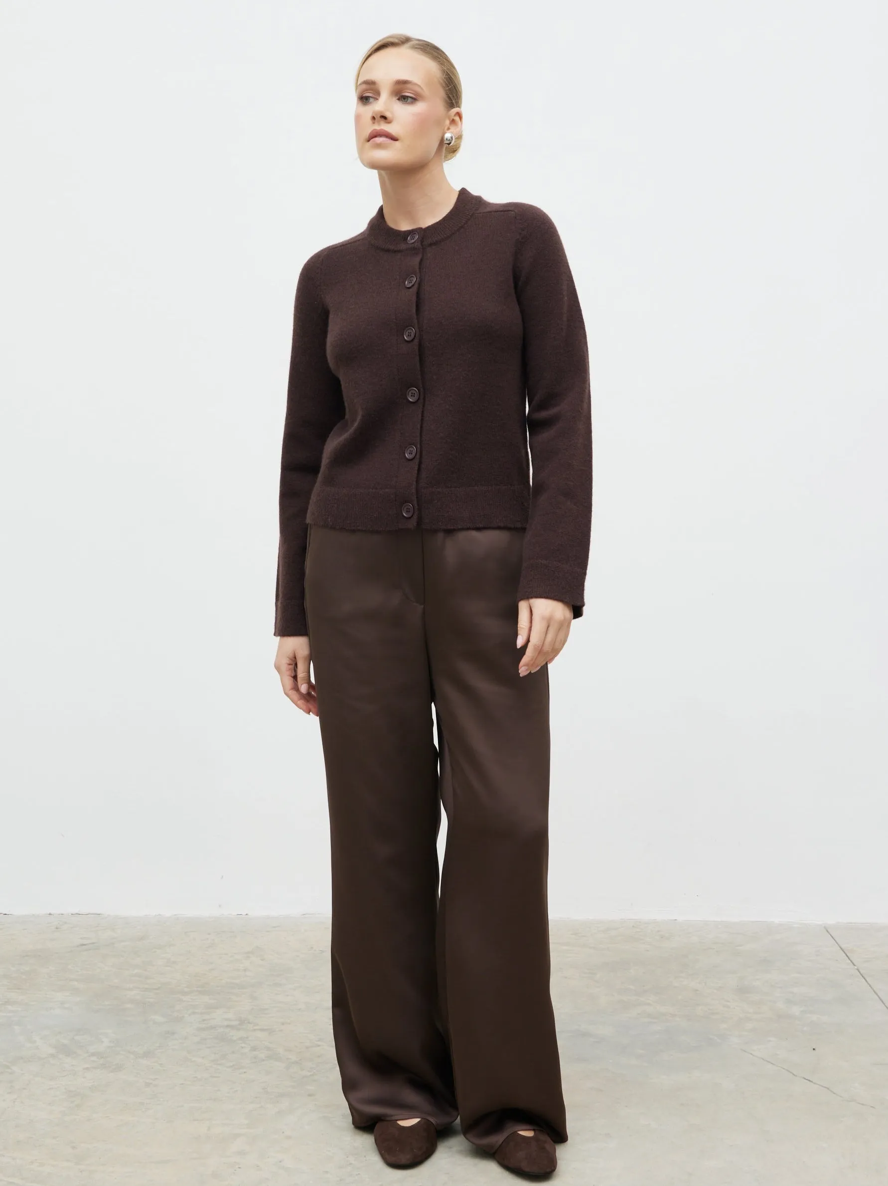 Katarina Knit Cardigan - Chocolate sold by Pretty Lavish product image thumbnail 2