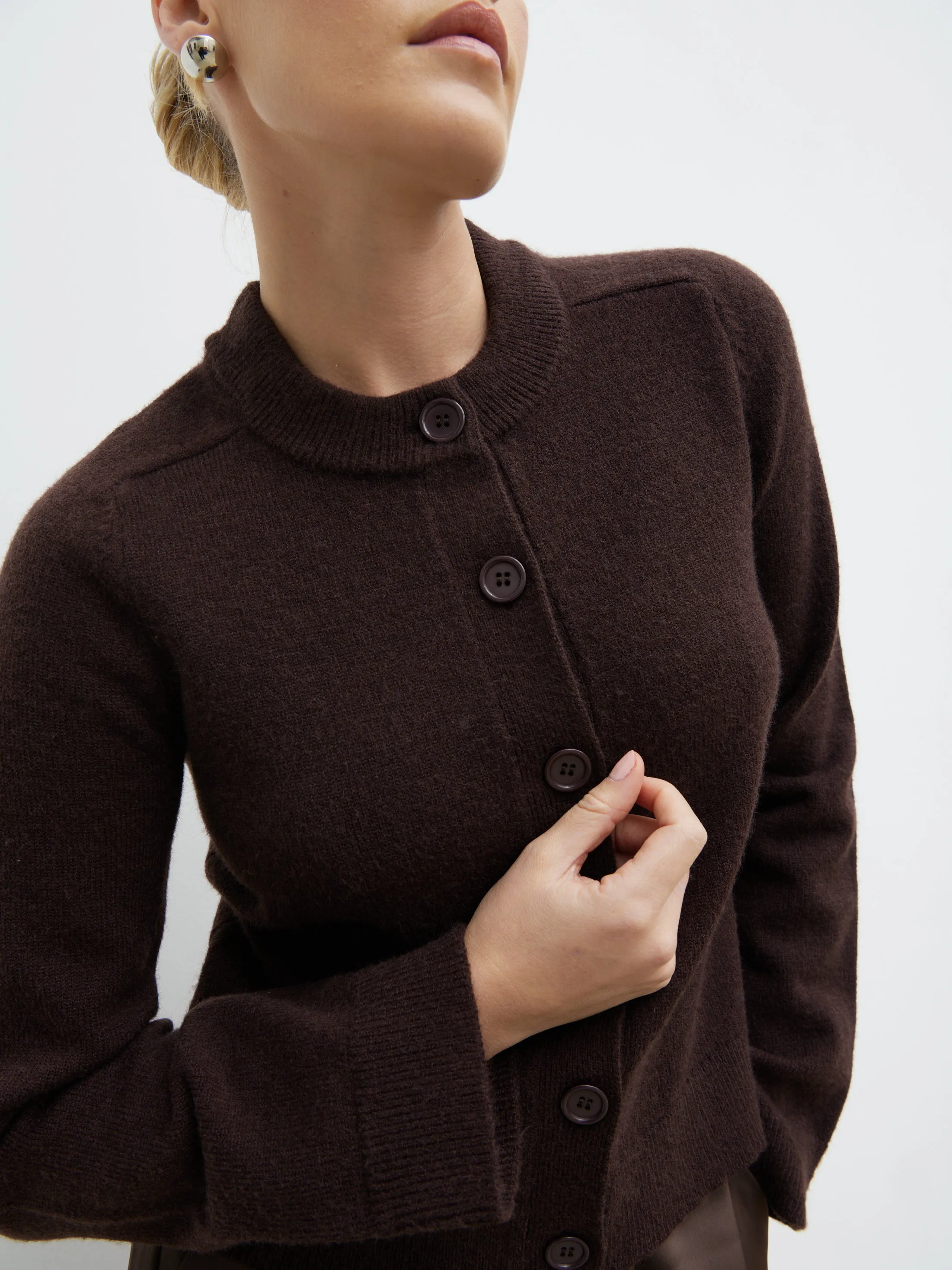 Katarina Knit Cardigan - Chocolate sold by Pretty Lavish product image thumbnail 3