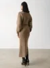 Aidan Cosy Wrap Dress - Light Brown sold by Pretty Lavish