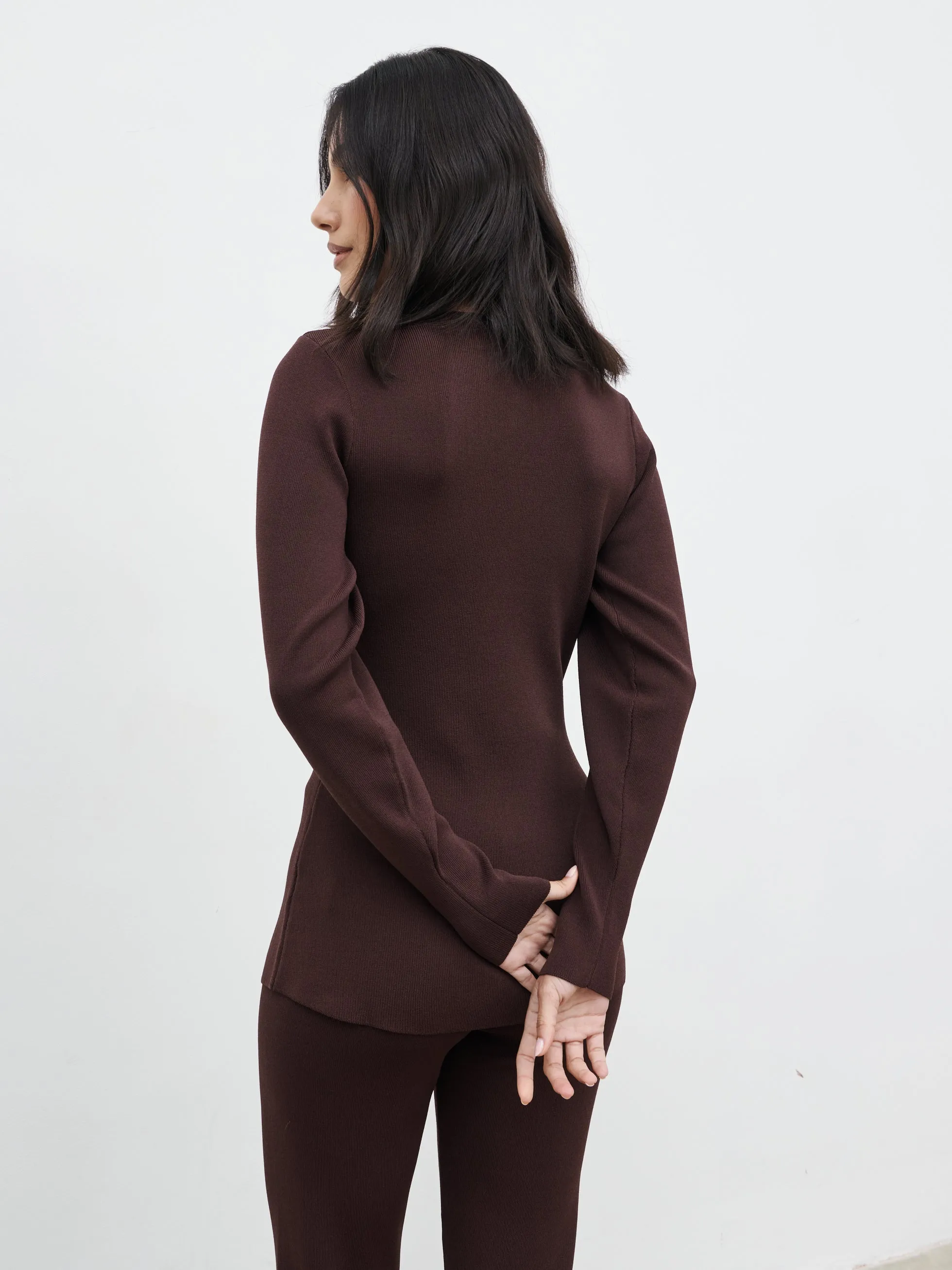 Gracelyn Knit Cardigan - Chocolate Brown sold by Pretty Lavish product image thumbnail 5
