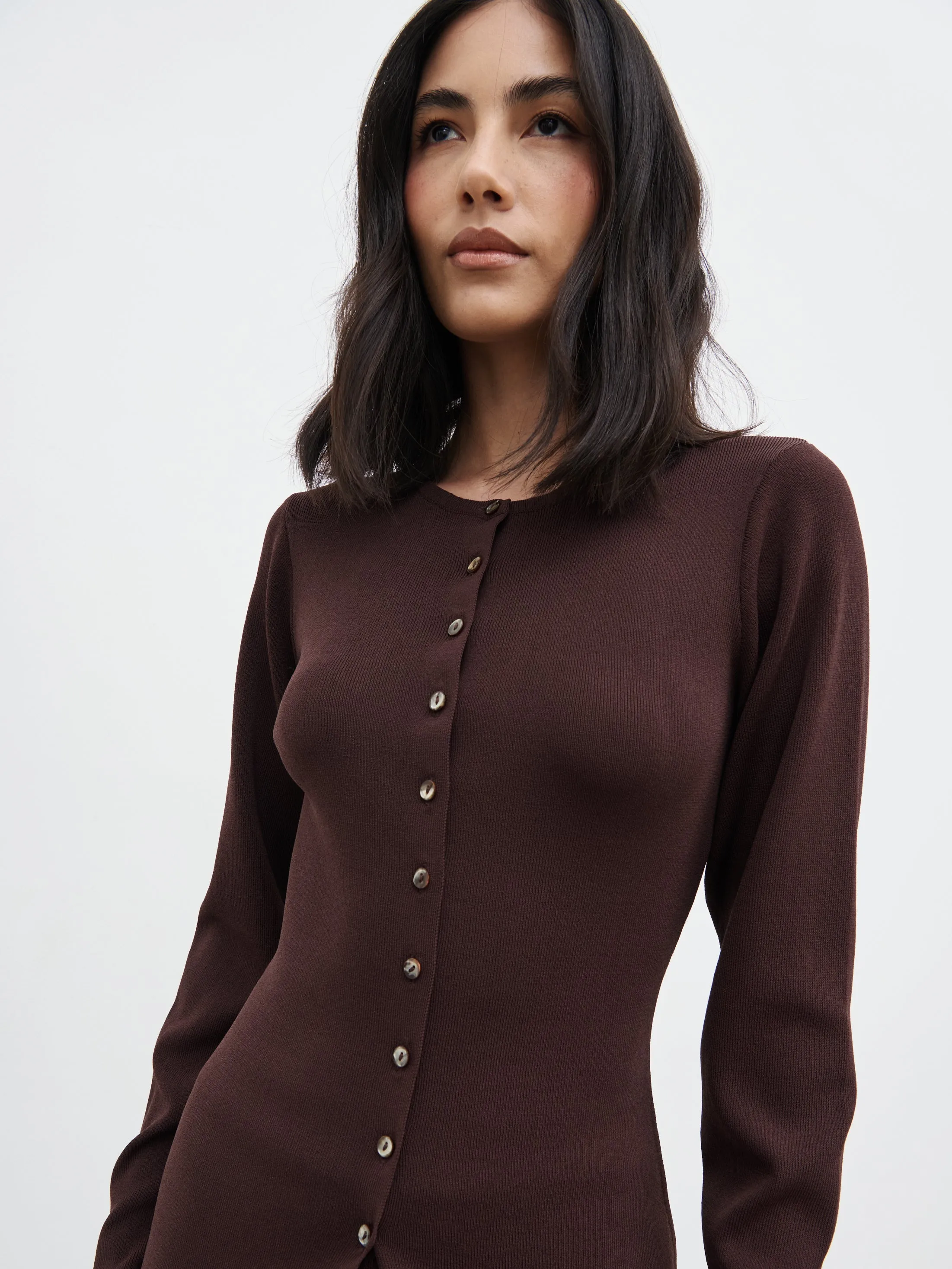 Gracelyn Knit Cardigan - Chocolate Brown sold by Pretty Lavish product image thumbnail 4