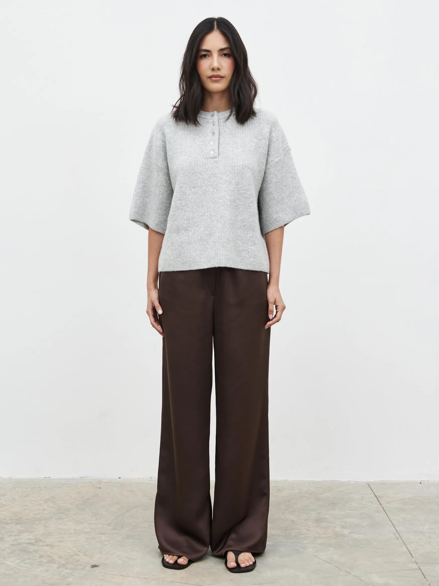 Amari Fluffy Knit Top - Grey Marl sold by Pretty Lavish product image thumbnail 2