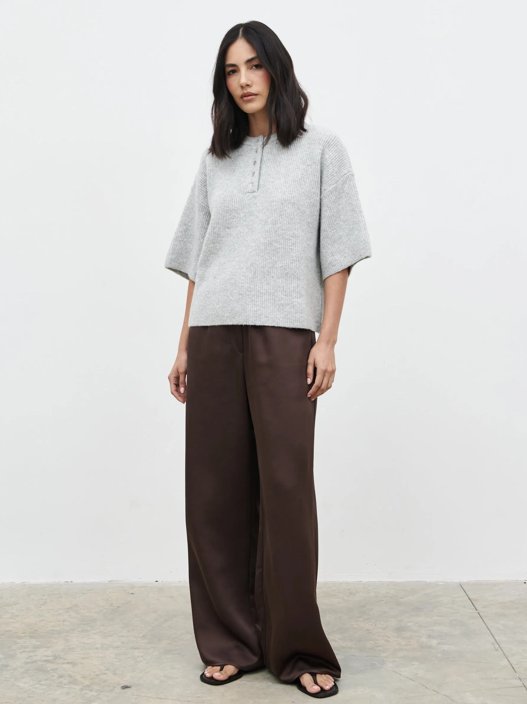 Amari Fluffy Knit Top - Grey Marl sold by Pretty Lavish product image thumbnail 5